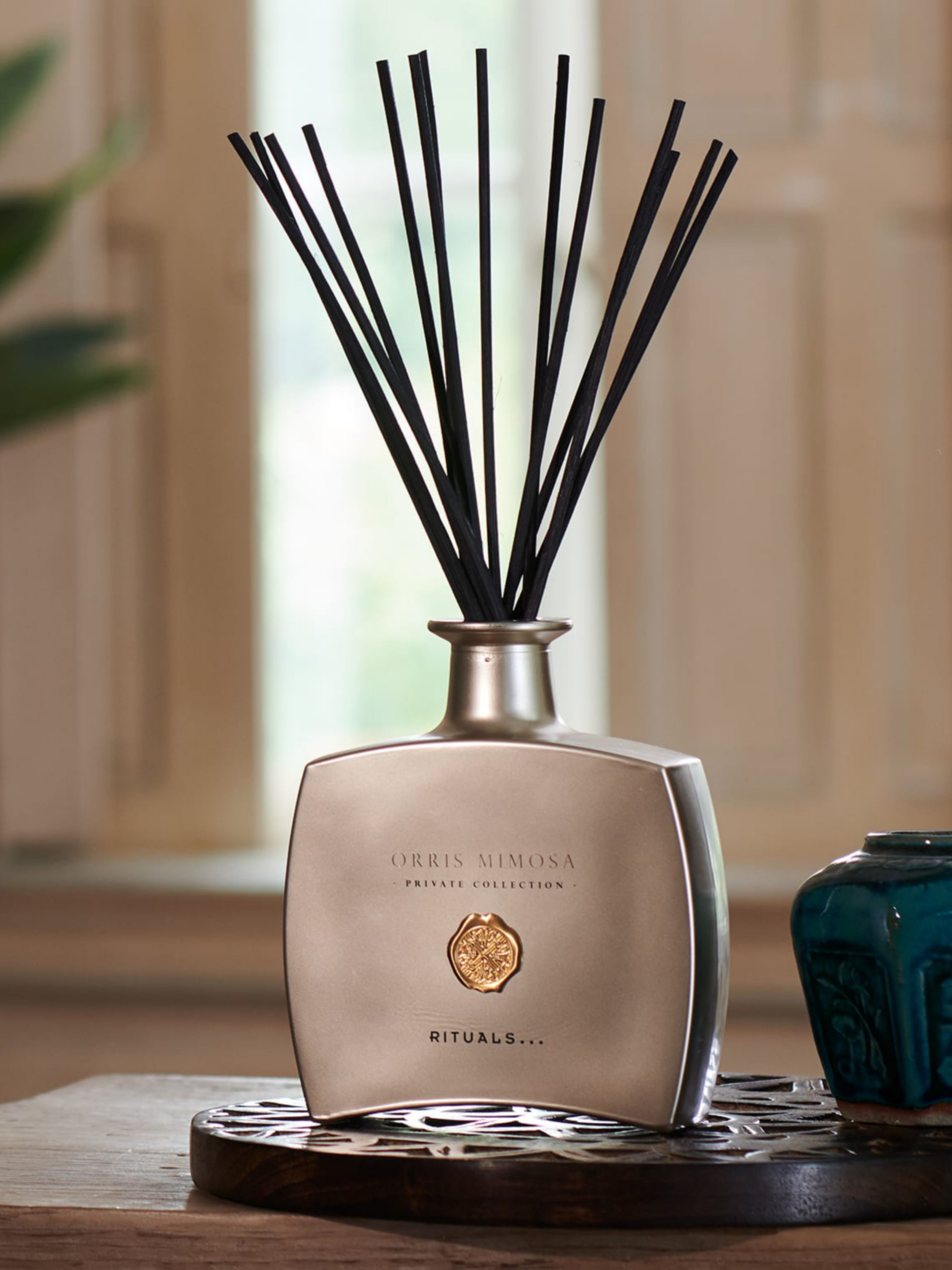 Orris Mimosa Fragrance Sticks Lifestyle with Product