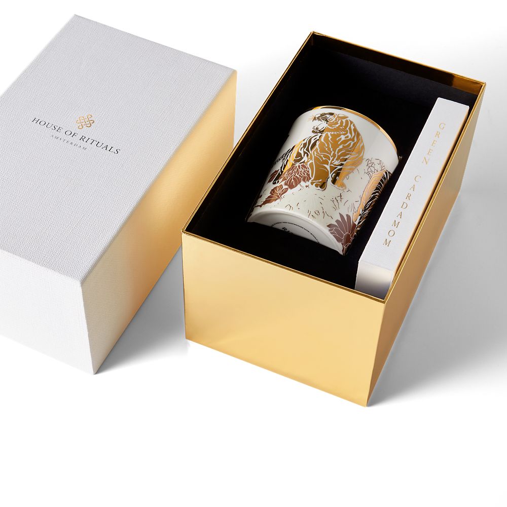Private Collection Accessories, Luxury Candle Holder - Golden Tiger