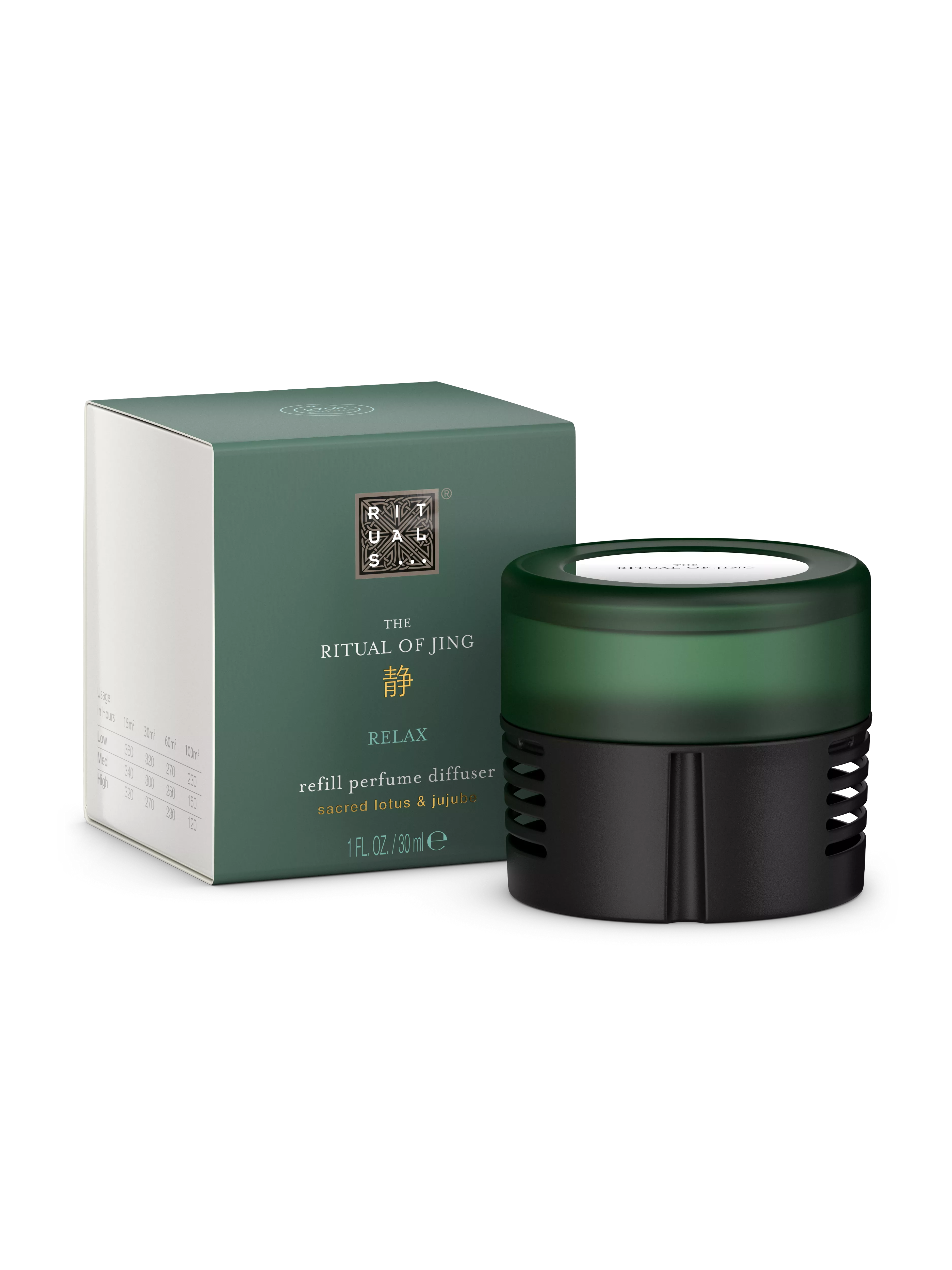 navulling parfum diffuser, jing, Groen, 30 ml, RITUALS