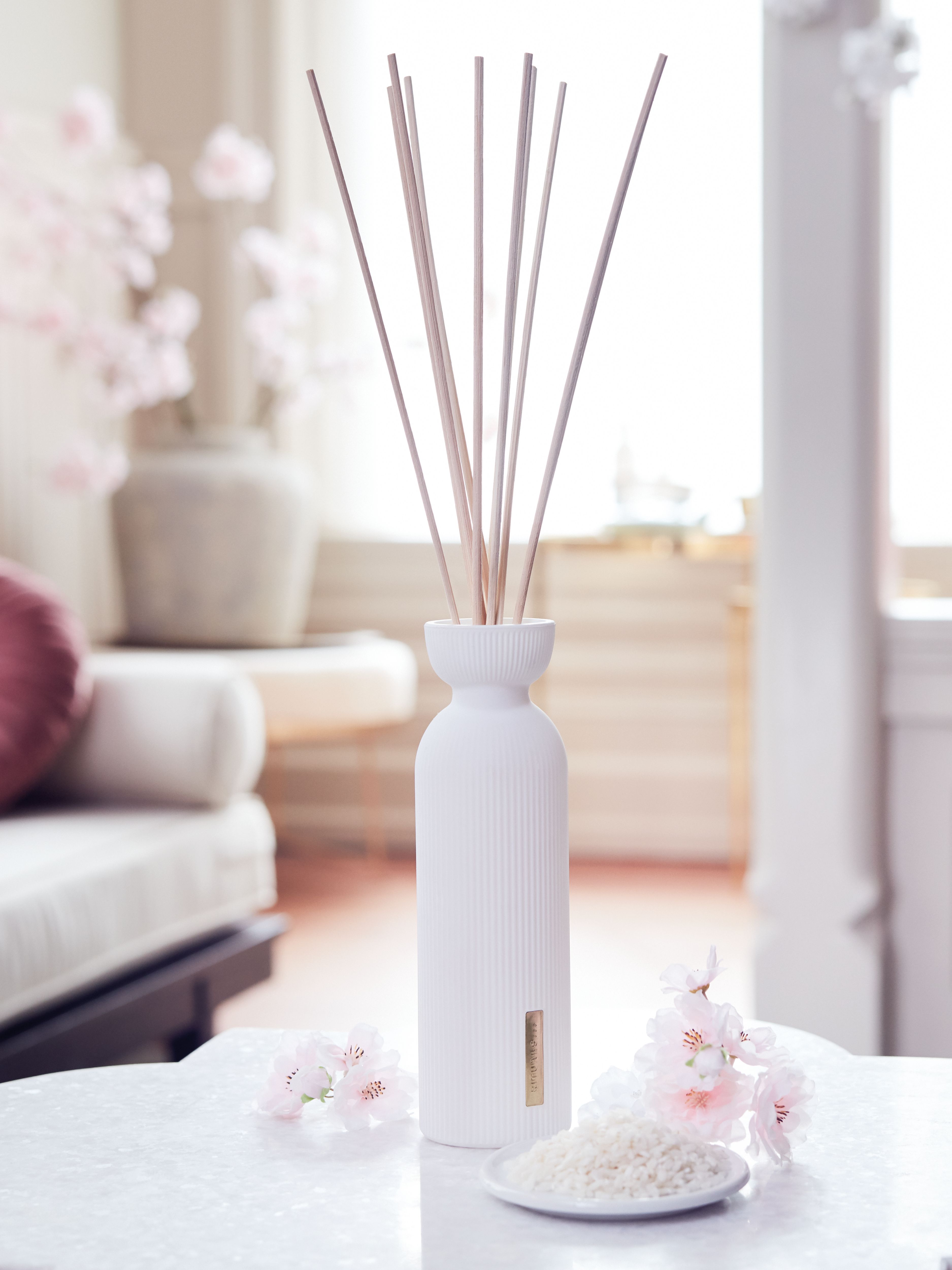 The Ritual of Sakura Fragrance Sticks 250ml Lifestyle with Product