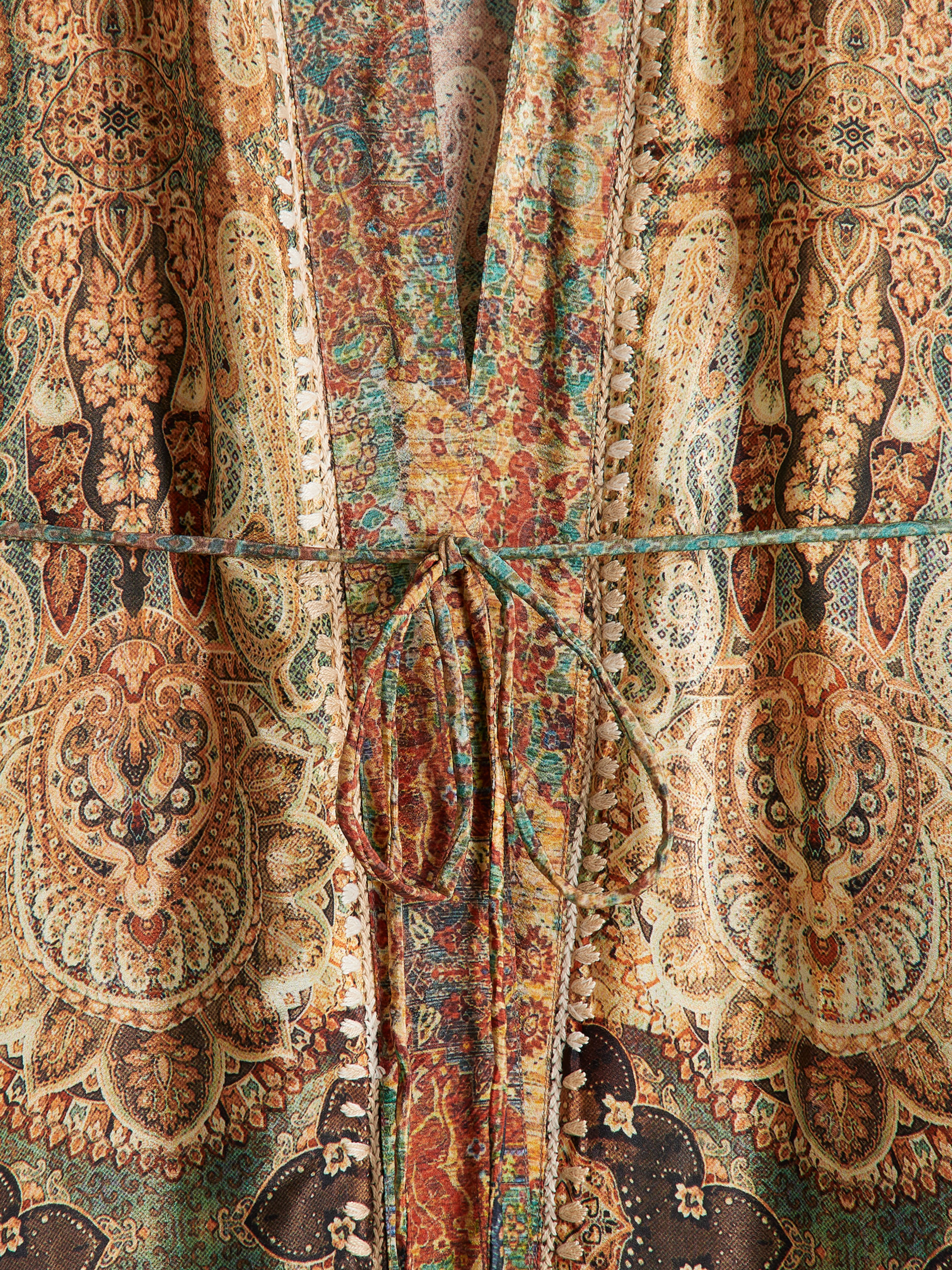 Jaypur Saree Kimono Salmon Square