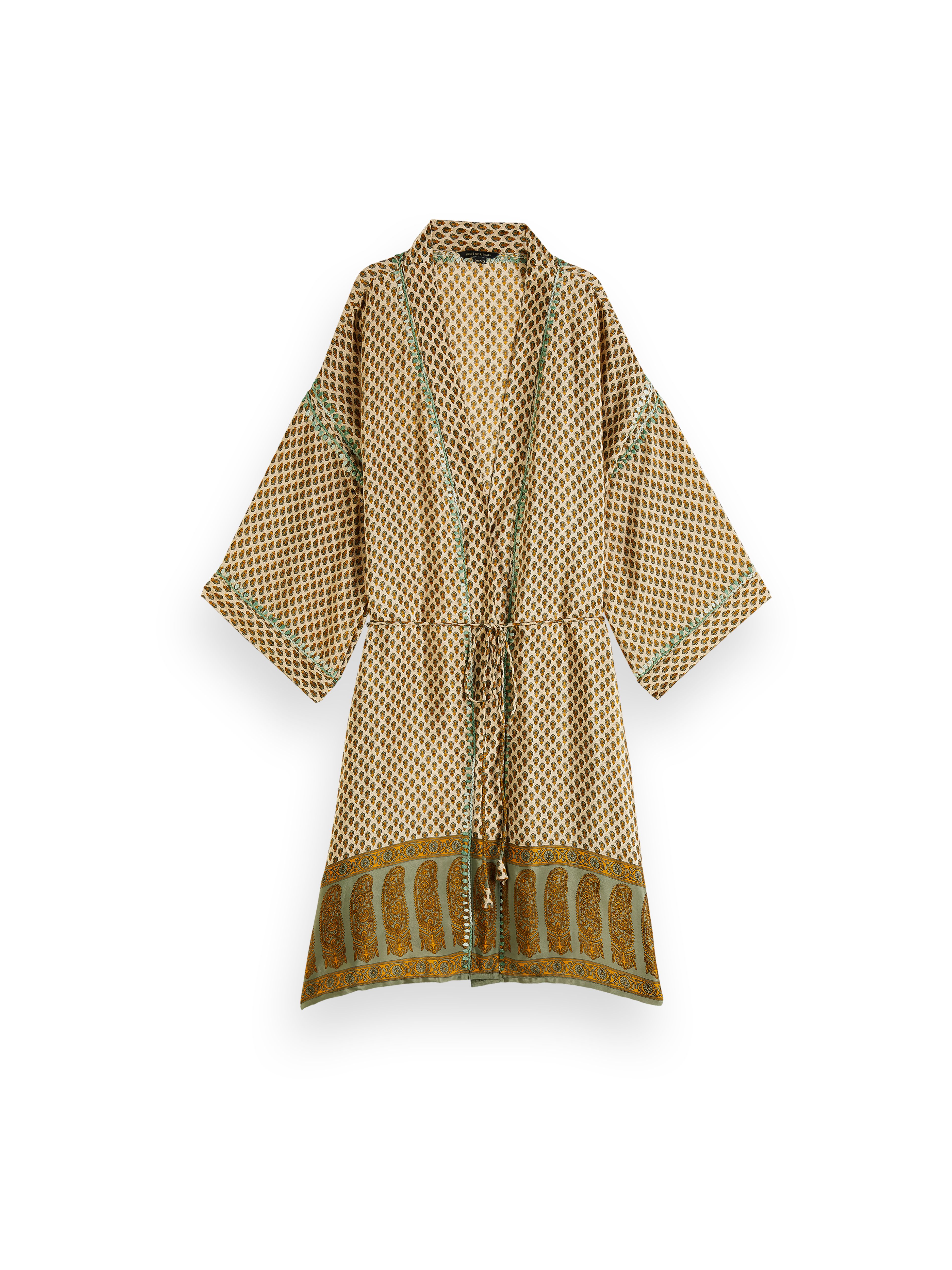 Jaypur Saree Kimono Green Flower