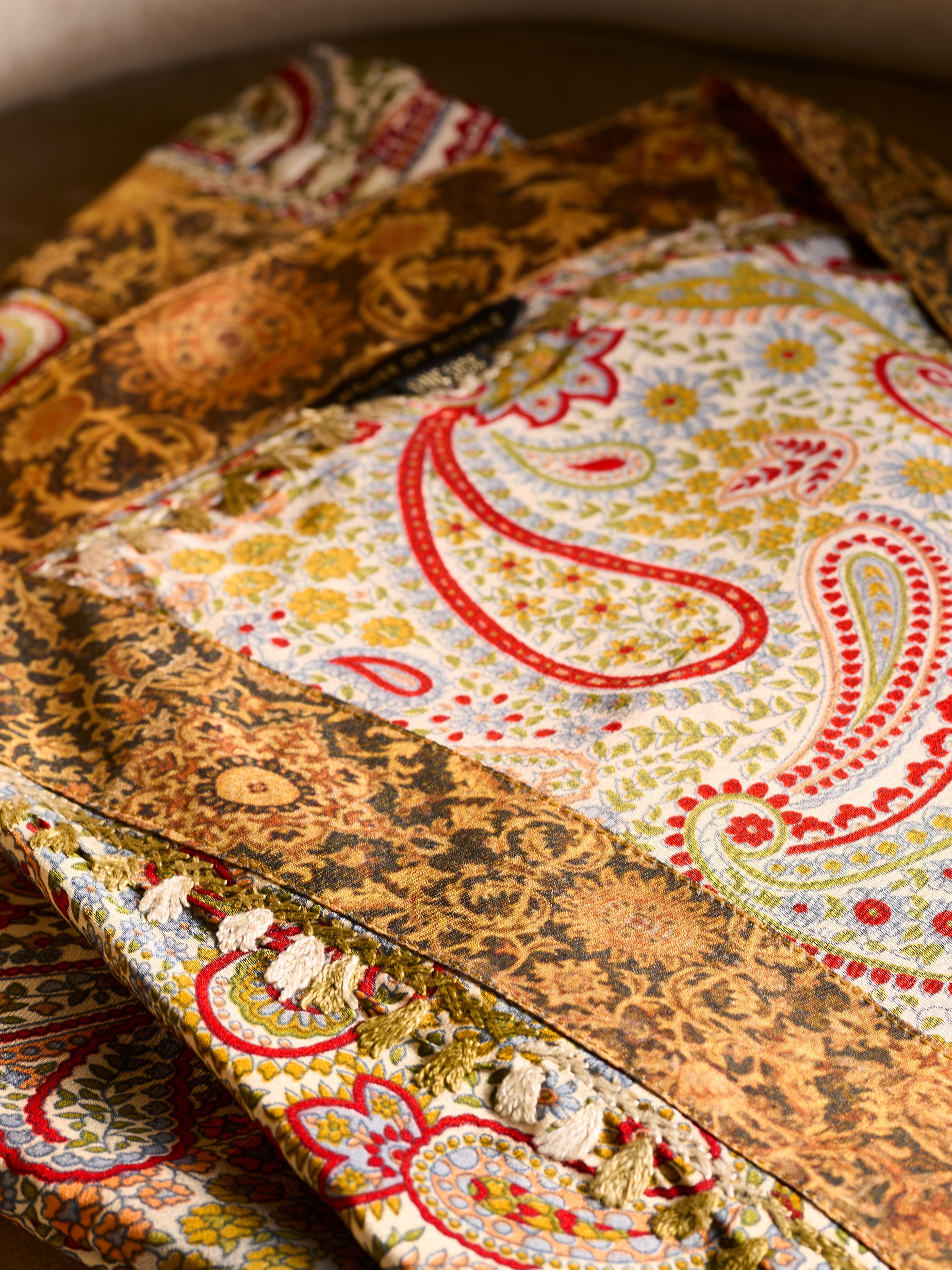 Jaypur Saree Kimono Yalda Red Lifestyle with Product Elements