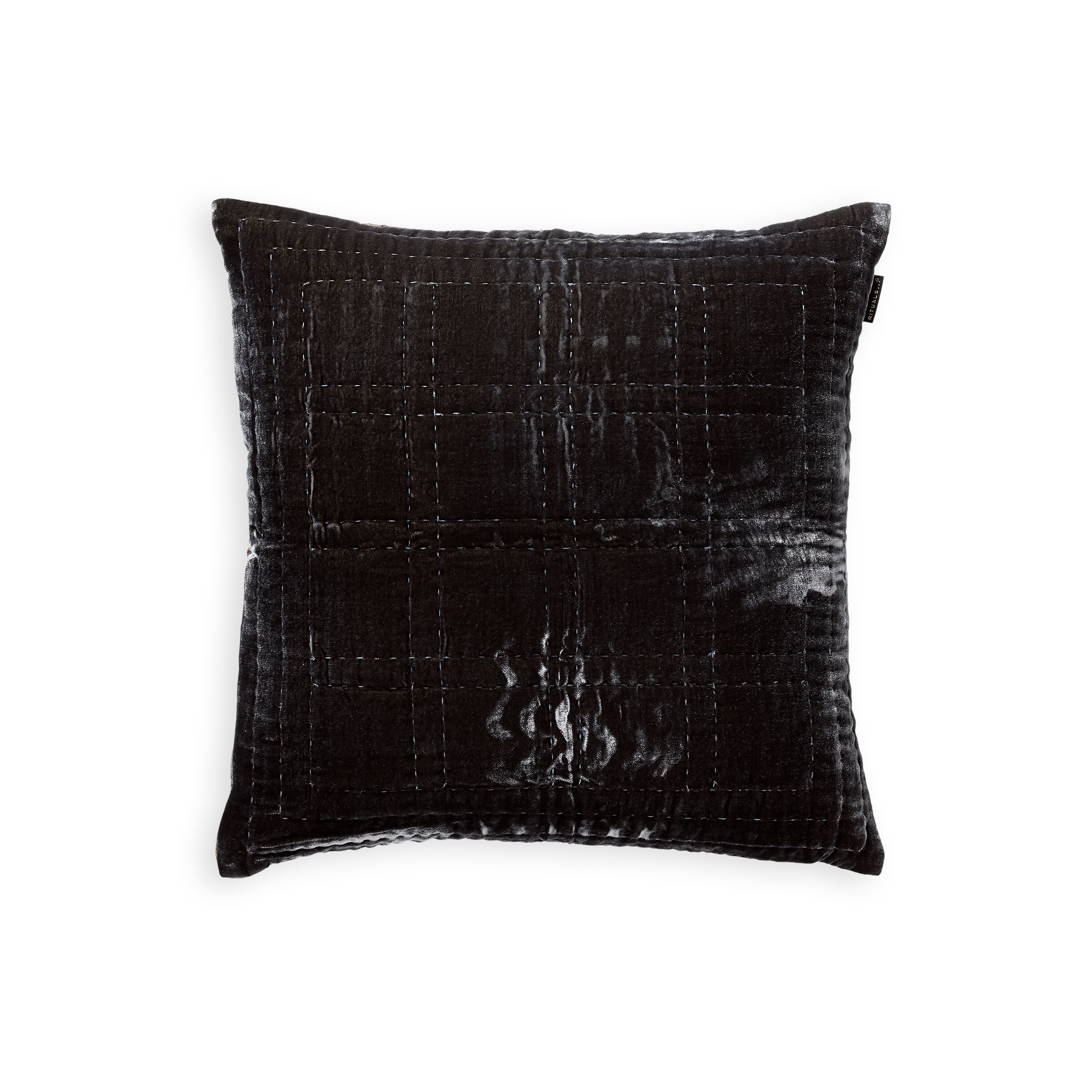 Kissenbezug aus Viskose, Seide und Samt, 50x50 cm, houseofrituals, Grau, Vorderseite: Viskose 82 %, Seide 18 %
Rückseite: Viskose 70 %, Seide 30 %, RITUALS