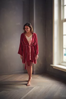 kimono velours de soie et viscose