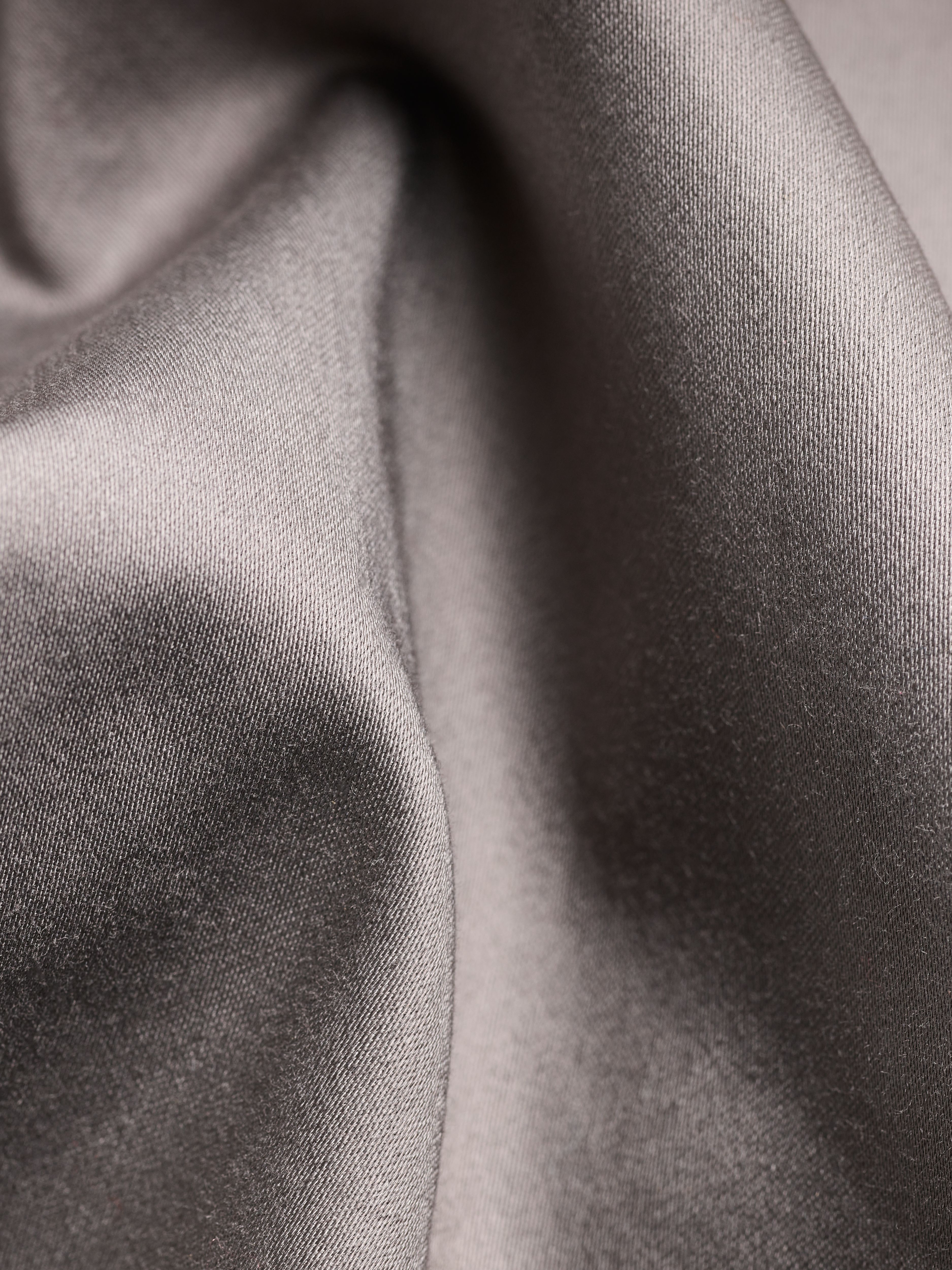 Singapore Satin Cotton Fitted Sheets 90x200cm Grey Lifestyle with Product Elements