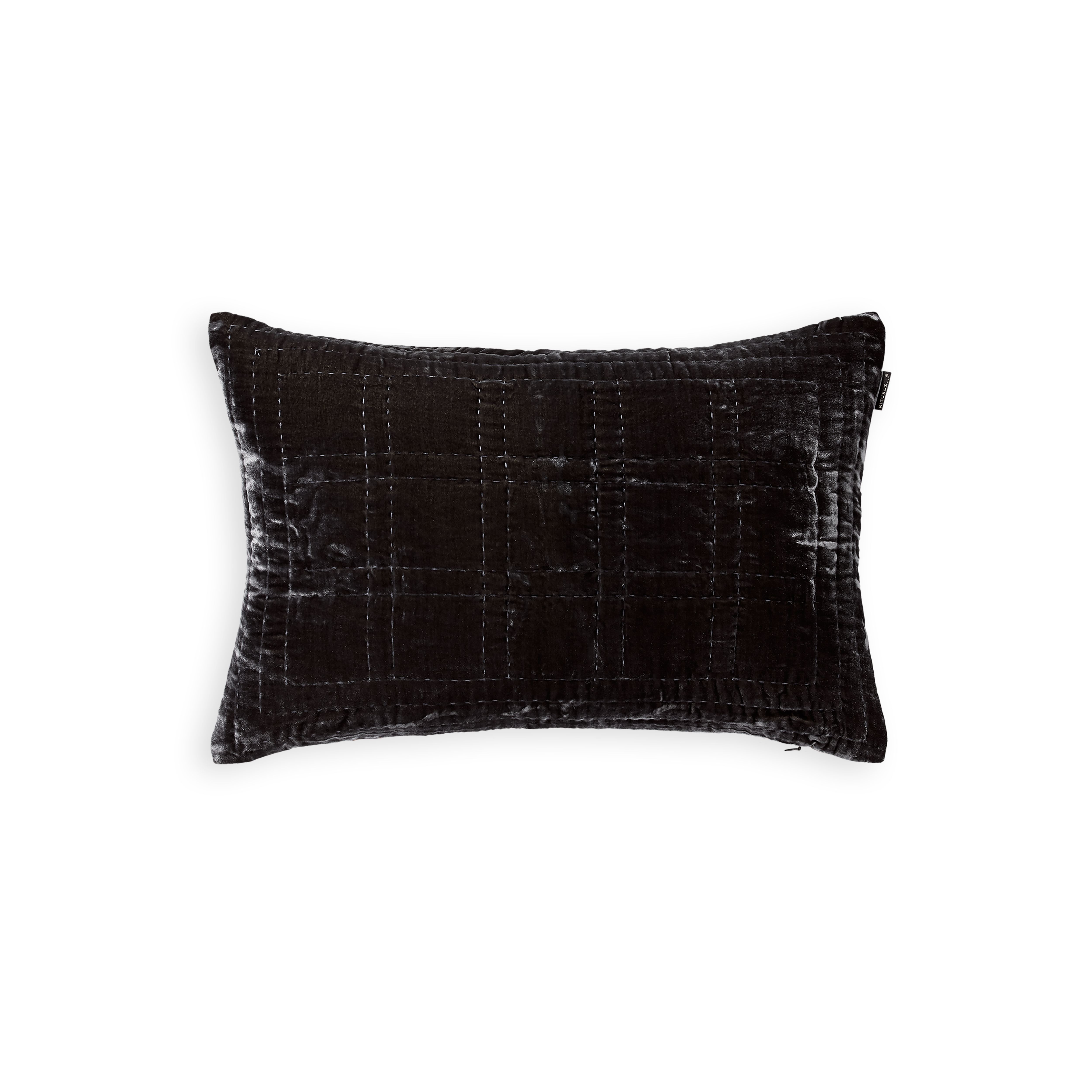 Kissenbezug aus Viskose, Seide und Samt, 60x40 cm, houseofrituals, Grau, Vorderseite: Viskose 82 %, Seide 18 %
Rückseite: Viskose 70 %, Seide 30 %, RITUALS