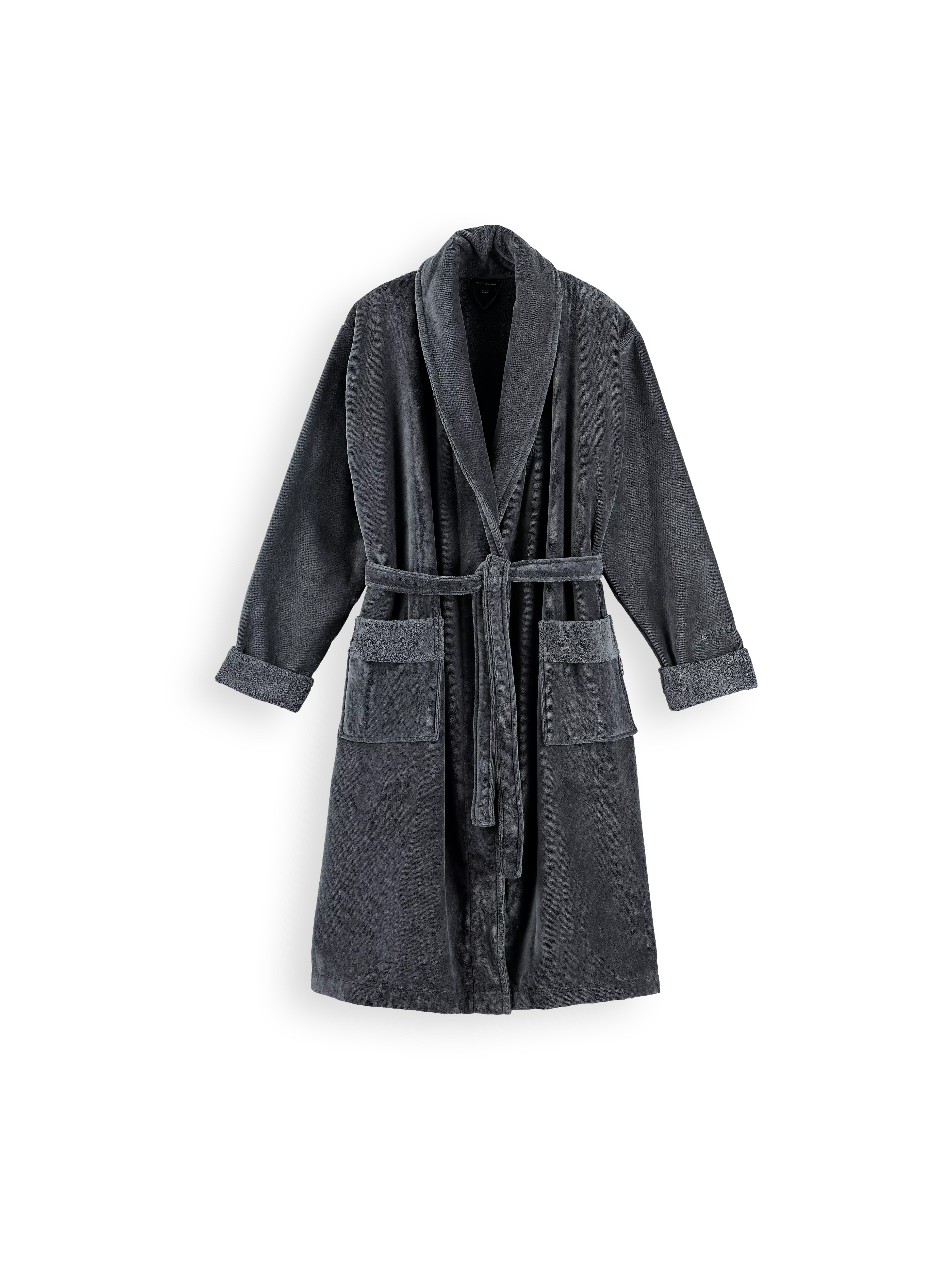 halat de baie luxos și confortabil, din bumbac, houseofrituals, Gri, Bumbac 100%, RITUALS