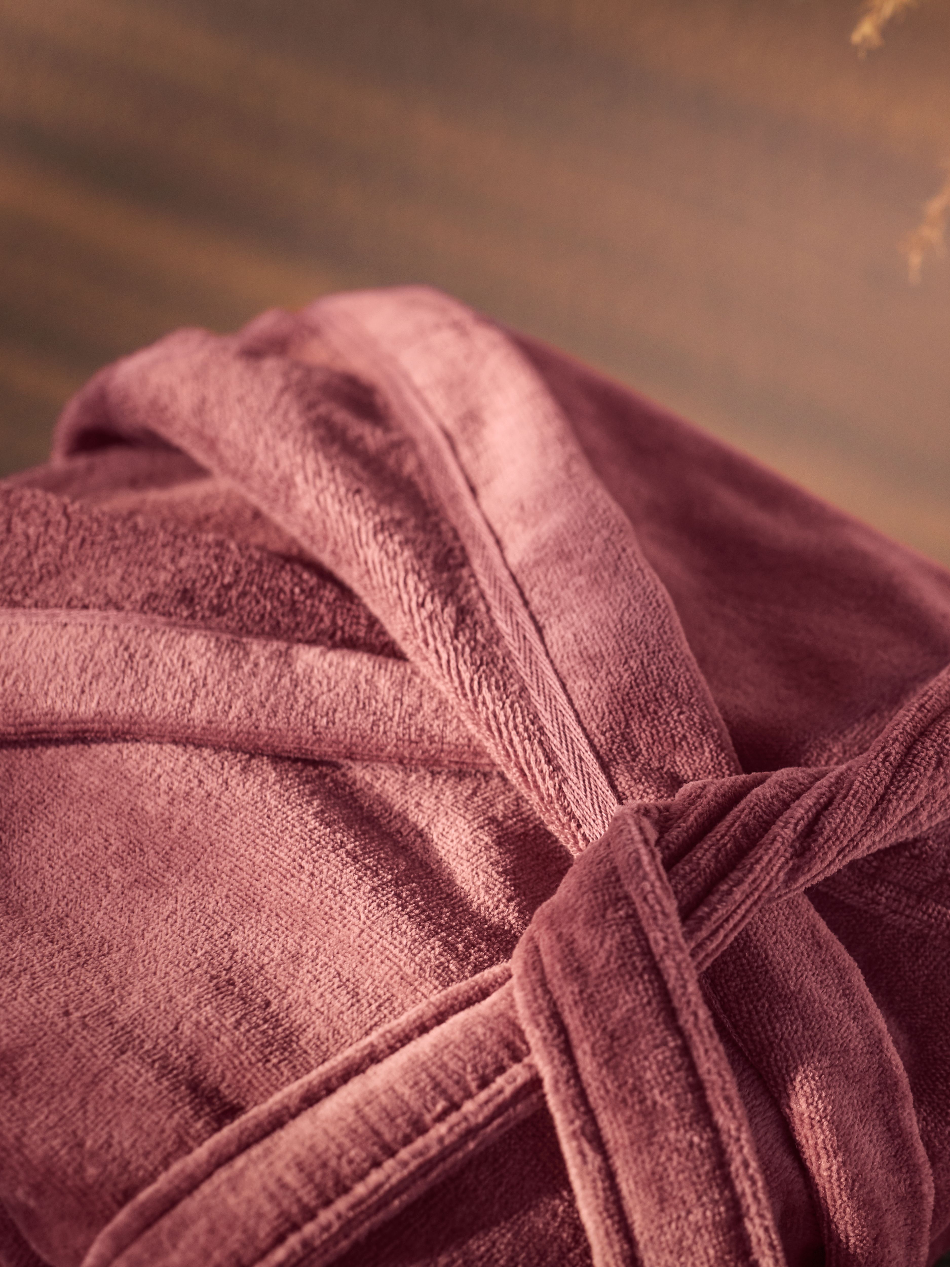 Super Smooth Cotton Bathrobe Women S Powder Pink Lifestyle with Product Elements