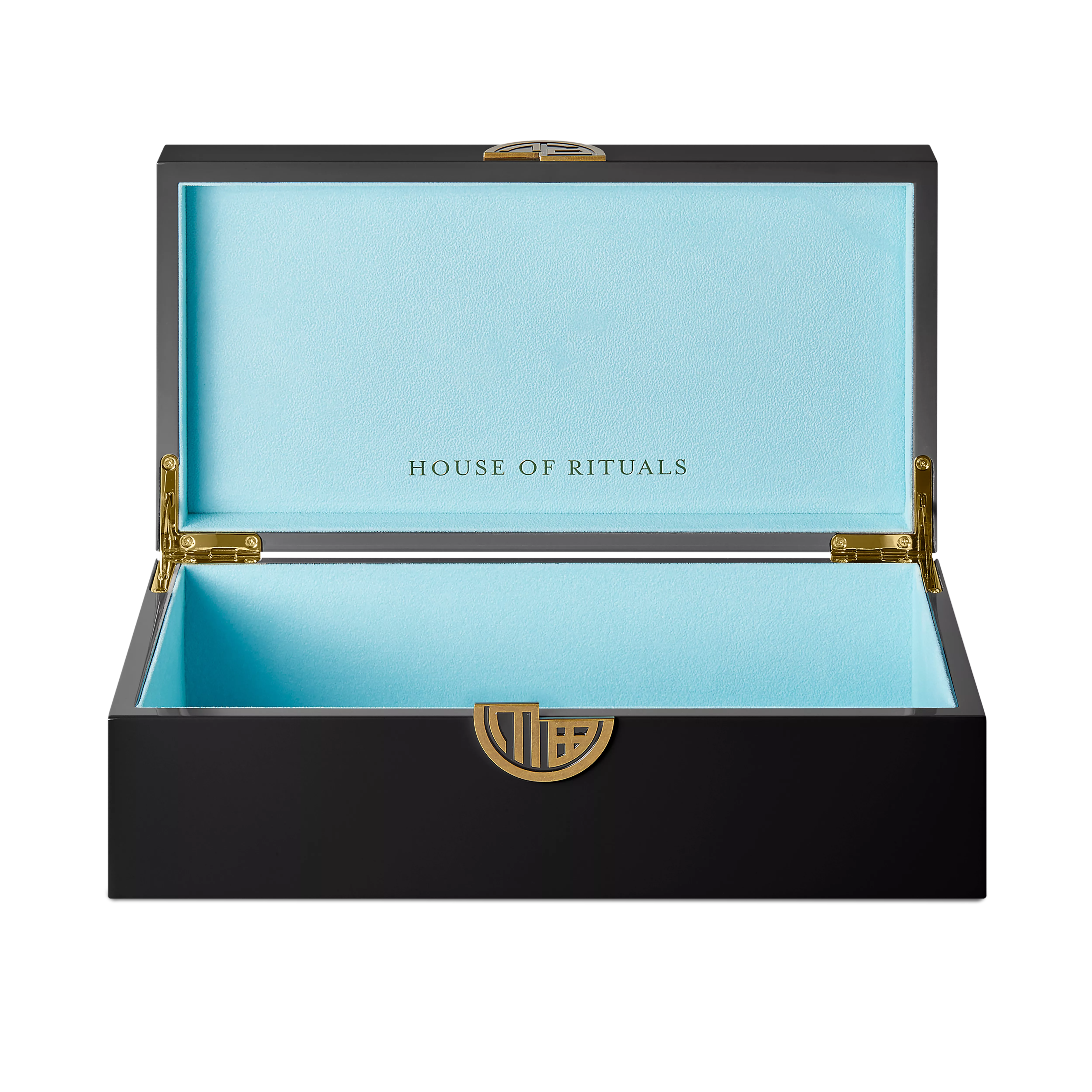 Boîte à bijoux en bois, grand format, House of Rituals, Noir, Bois laqué, doublure : 100 % microfibre de polyester, RITUALS