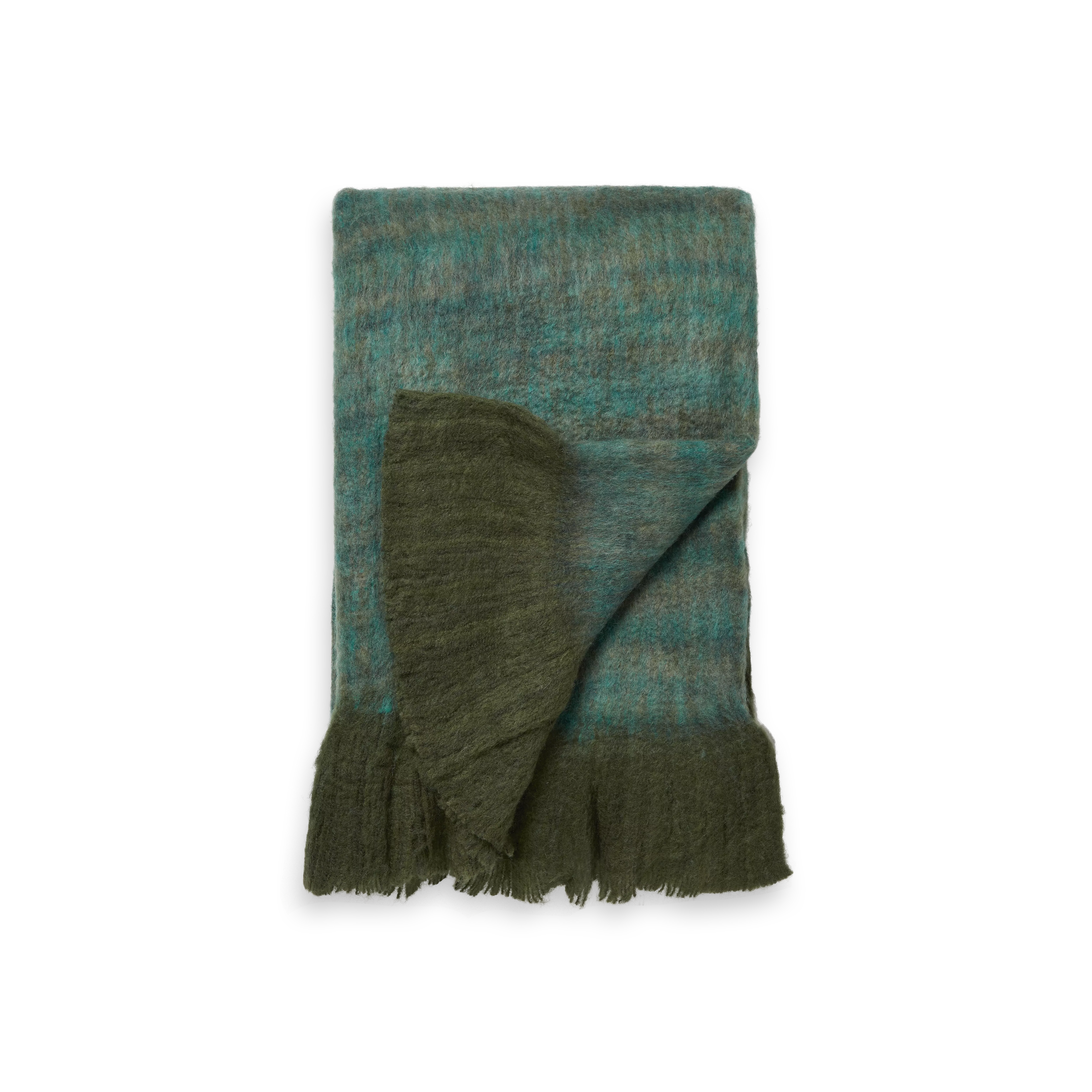 Plaid doux 130 x 170 cm, houseofrituals, Vert, 55 % acrylique, 25 % laine, 20 % nylon, RITUALS