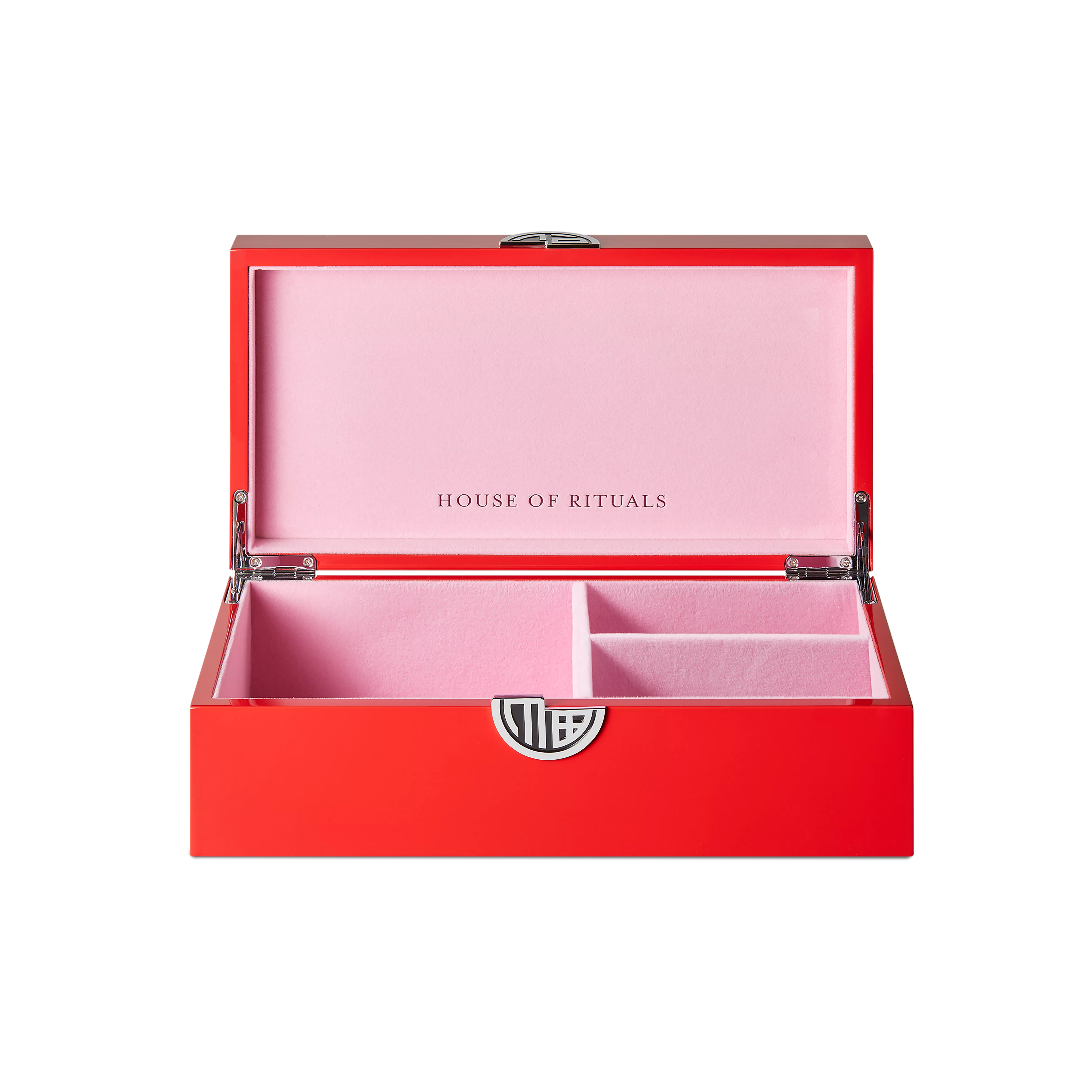 Wooden Jewellery Box Medium, House of Rituals, Red, Lacquered Wood, Lining: 100% Polyester Microfibre, RITUALS