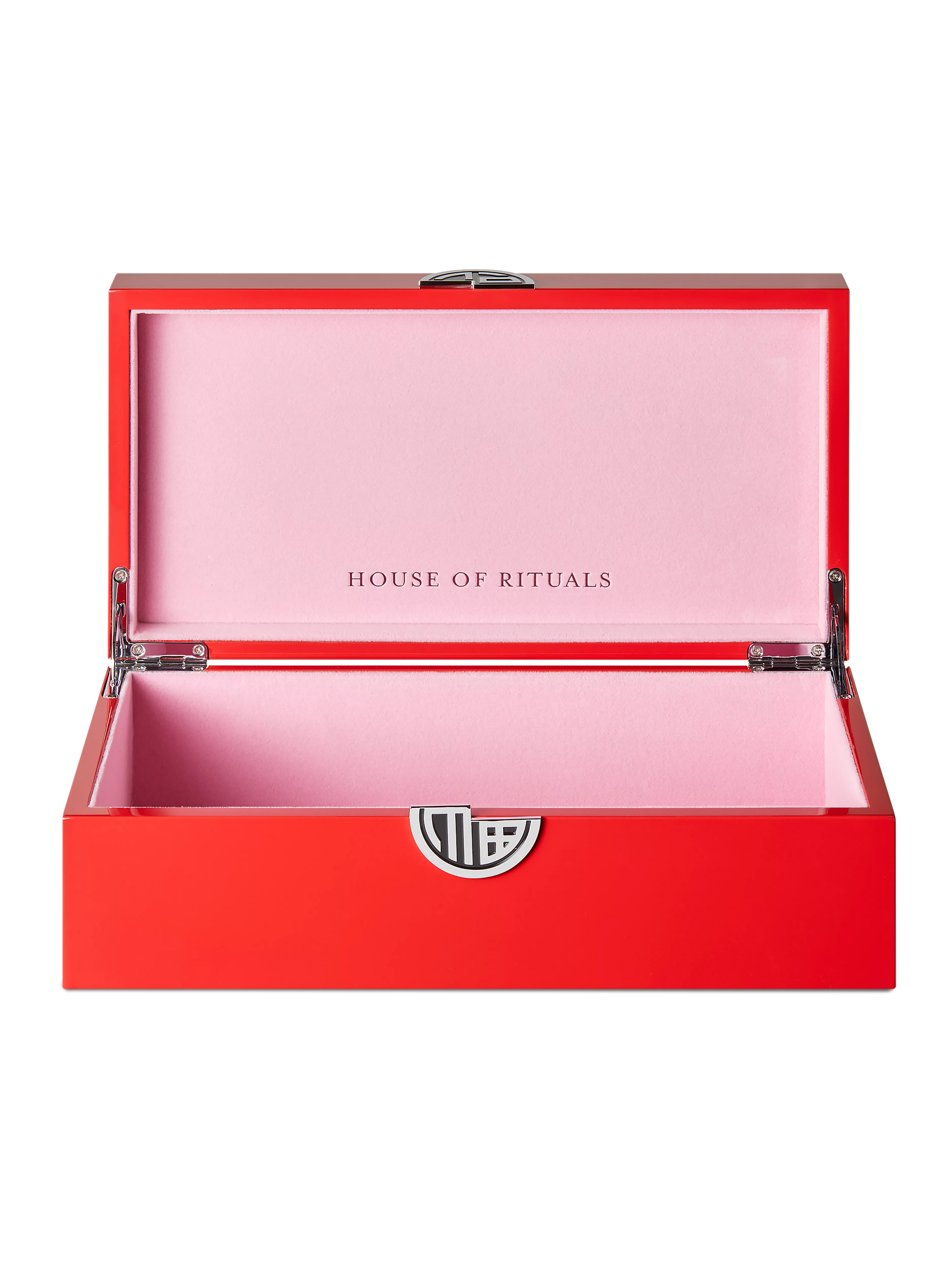Schmuckkästchen aus Holz, groß, House of Rituals, Rot, Lackiertes Holz, Futter: 100 % Polyester-Mikrofaser, RITUALS