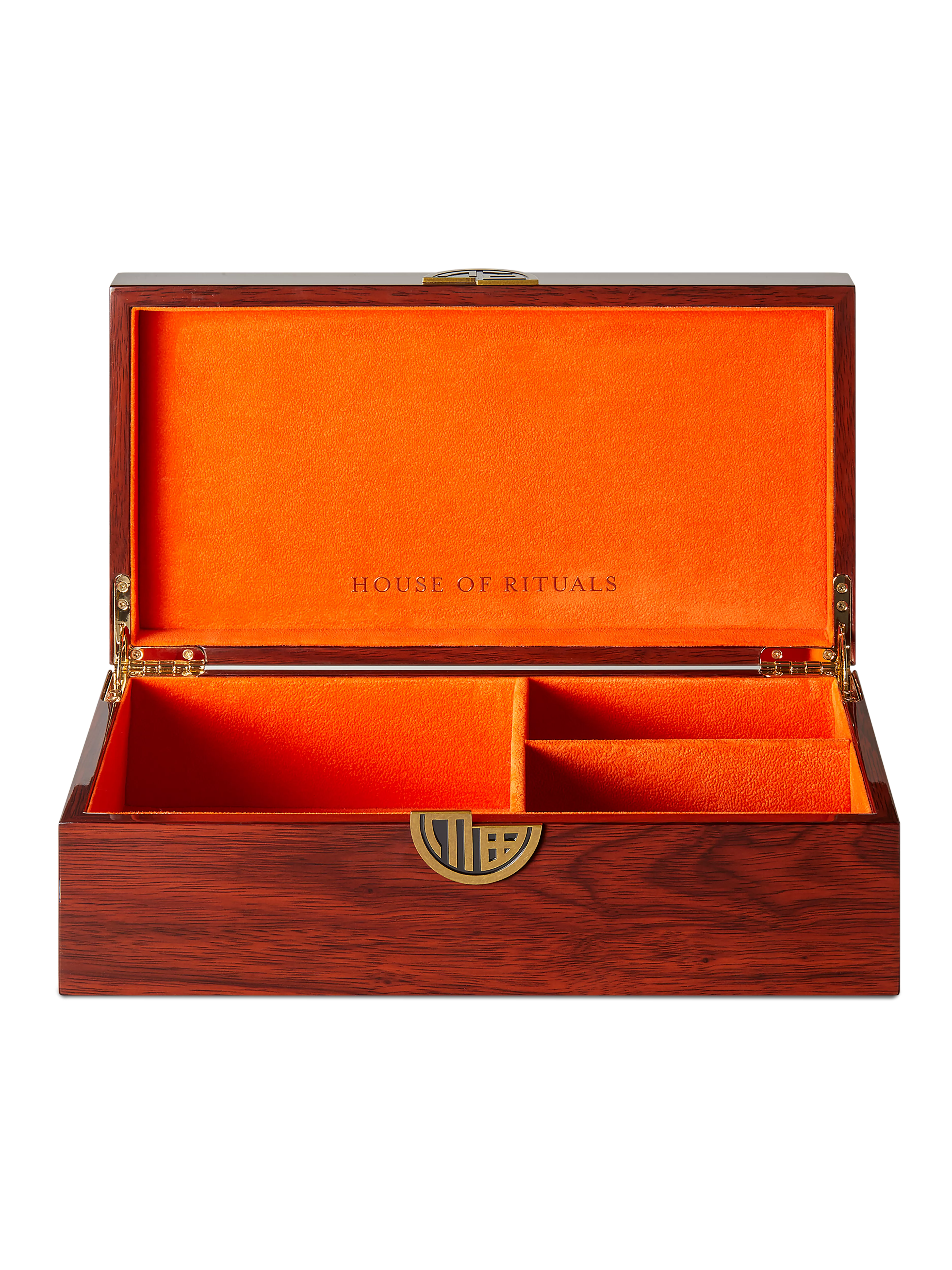 Schmuckkästchen aus Holz, medium, House of Rituals, Braun, Lackiertes Holz, Futter: 100 % Polyester-Mikrofaser, RITUALS