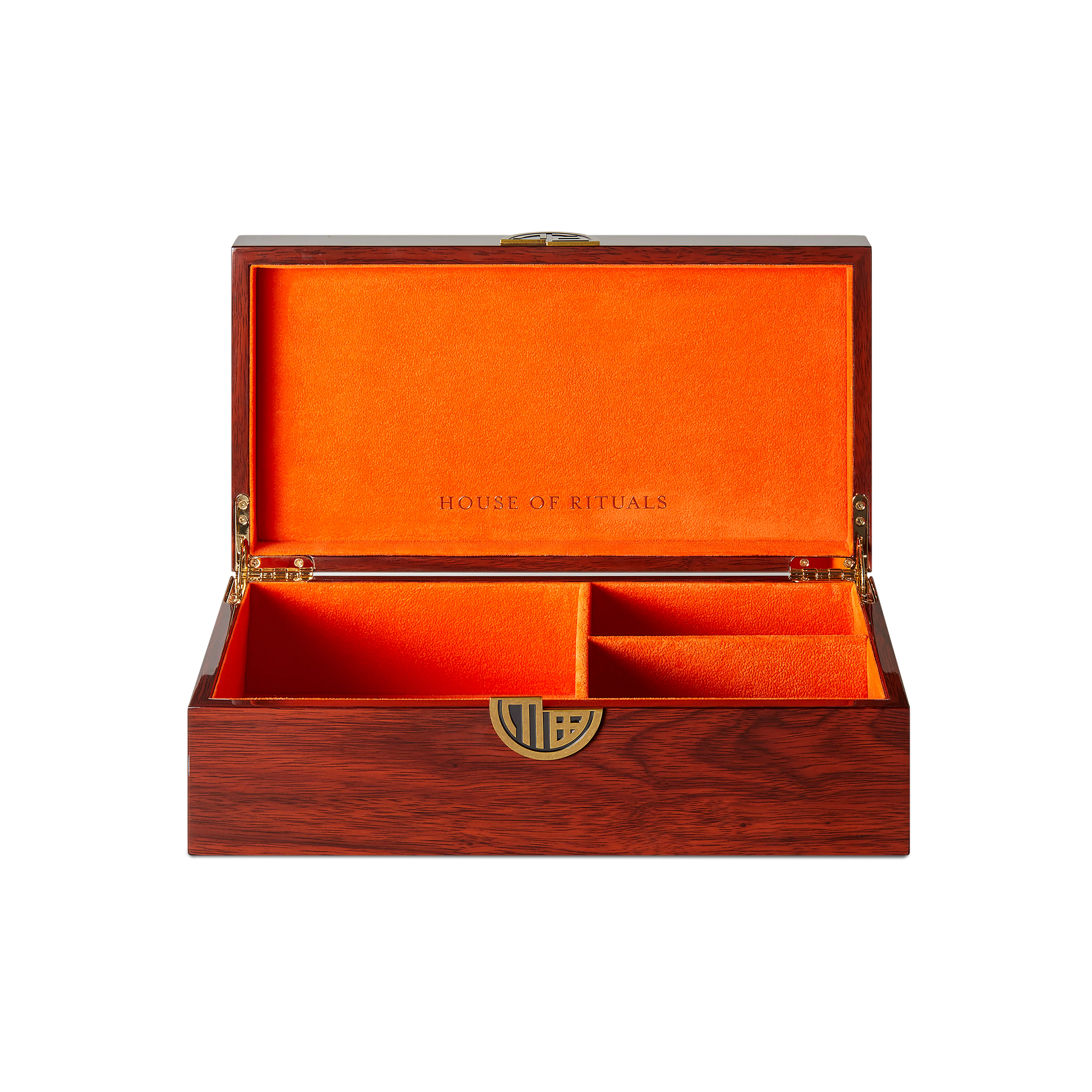 Wooden Jewellery Box Medium, House of Rituals, Brown, Lacquered Wood, Lining: 100% Polyester Microfibre, RITUALS