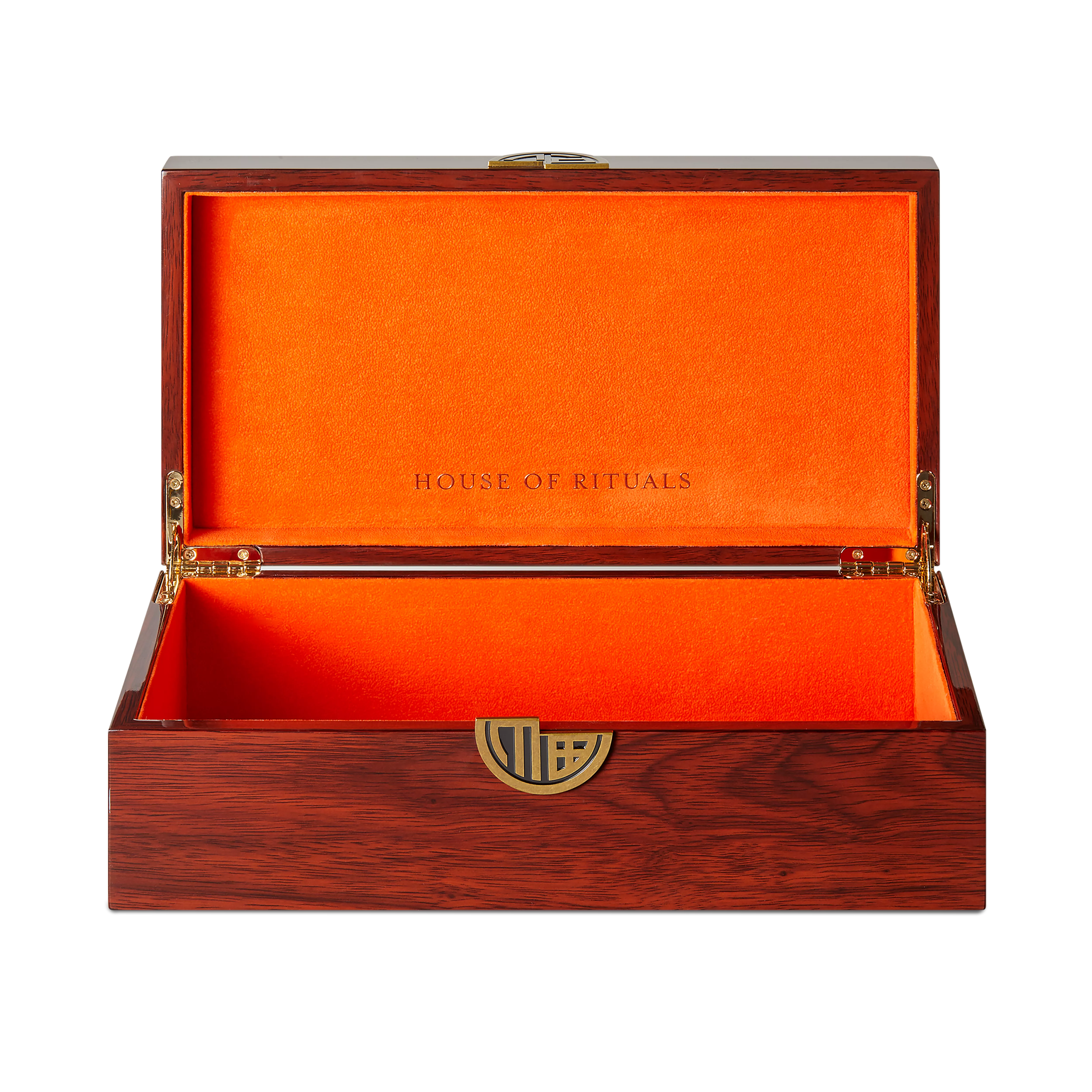 Boîte à bijoux en bois, grand format, House of Rituals, Marron, Bois laqué, doublure : 100 % microfibre de polyester, RITUALS