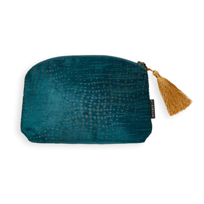 Kleiner Beutel aus Baumwolle und Samt