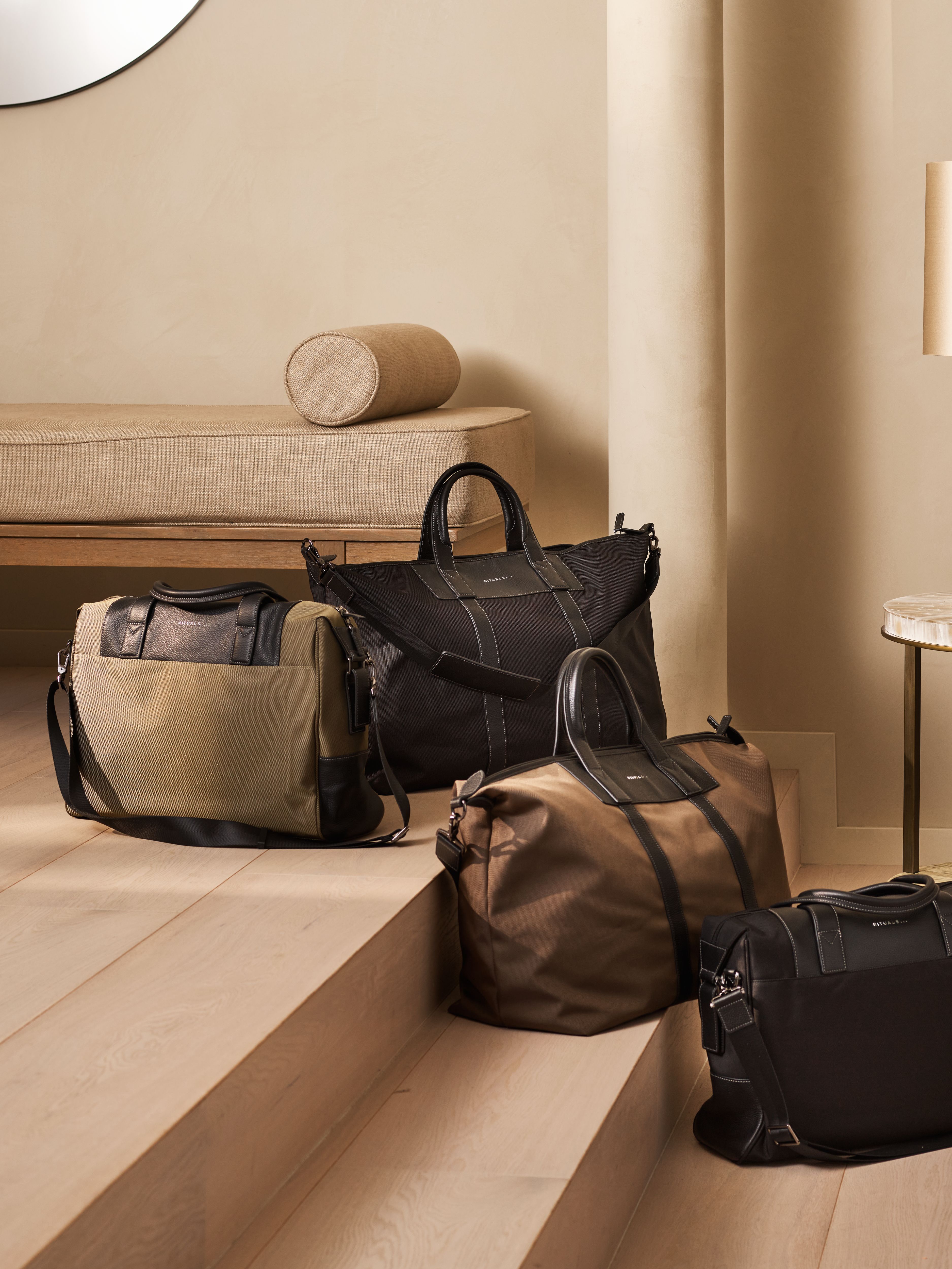 Travel Bag Black Lifestyle with Product