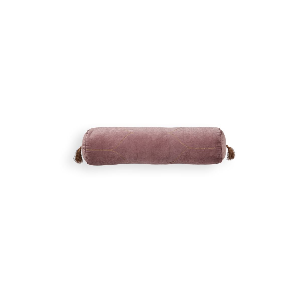Rituals Vellore Cotton Velvet Bolster Cushion Vintage Pink