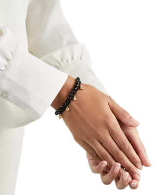 gold plated bracelet with gemstone