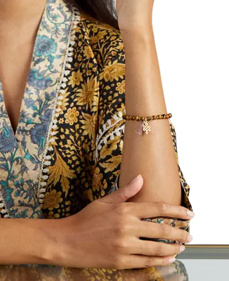 gold plated bracelet with gemstone