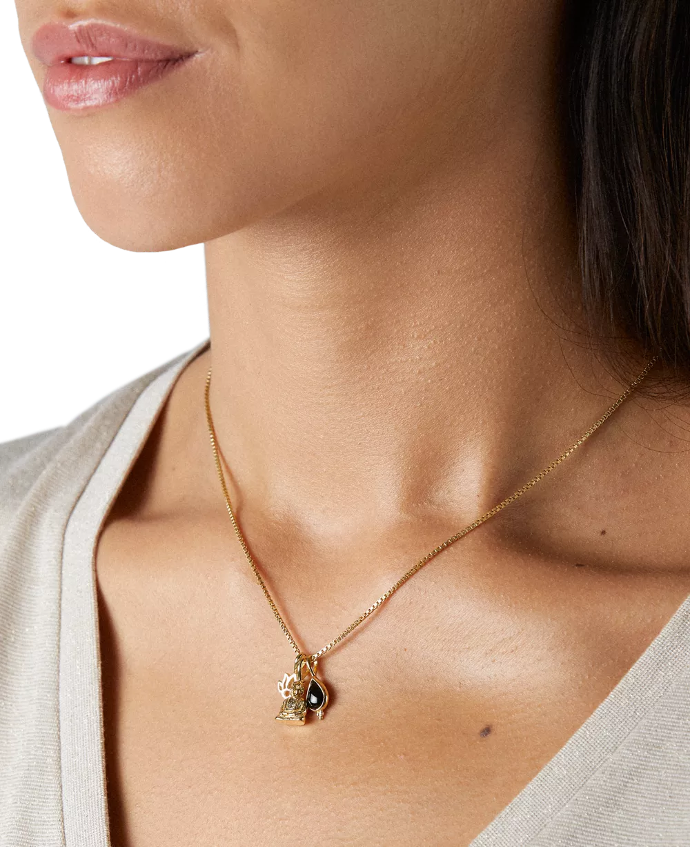 Gold plated stone deals necklace