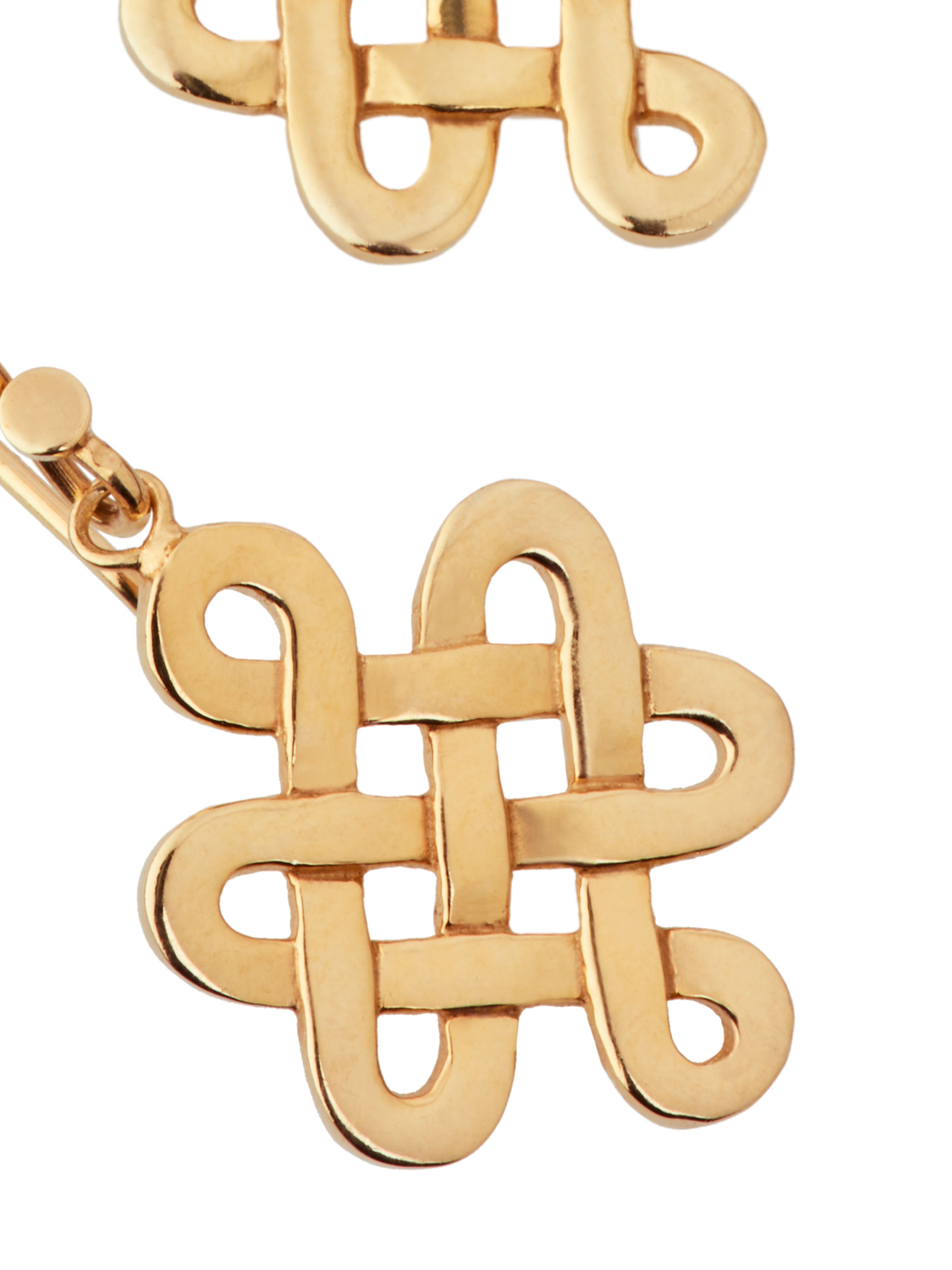 Infinity Pendant Earrings Gold Plated