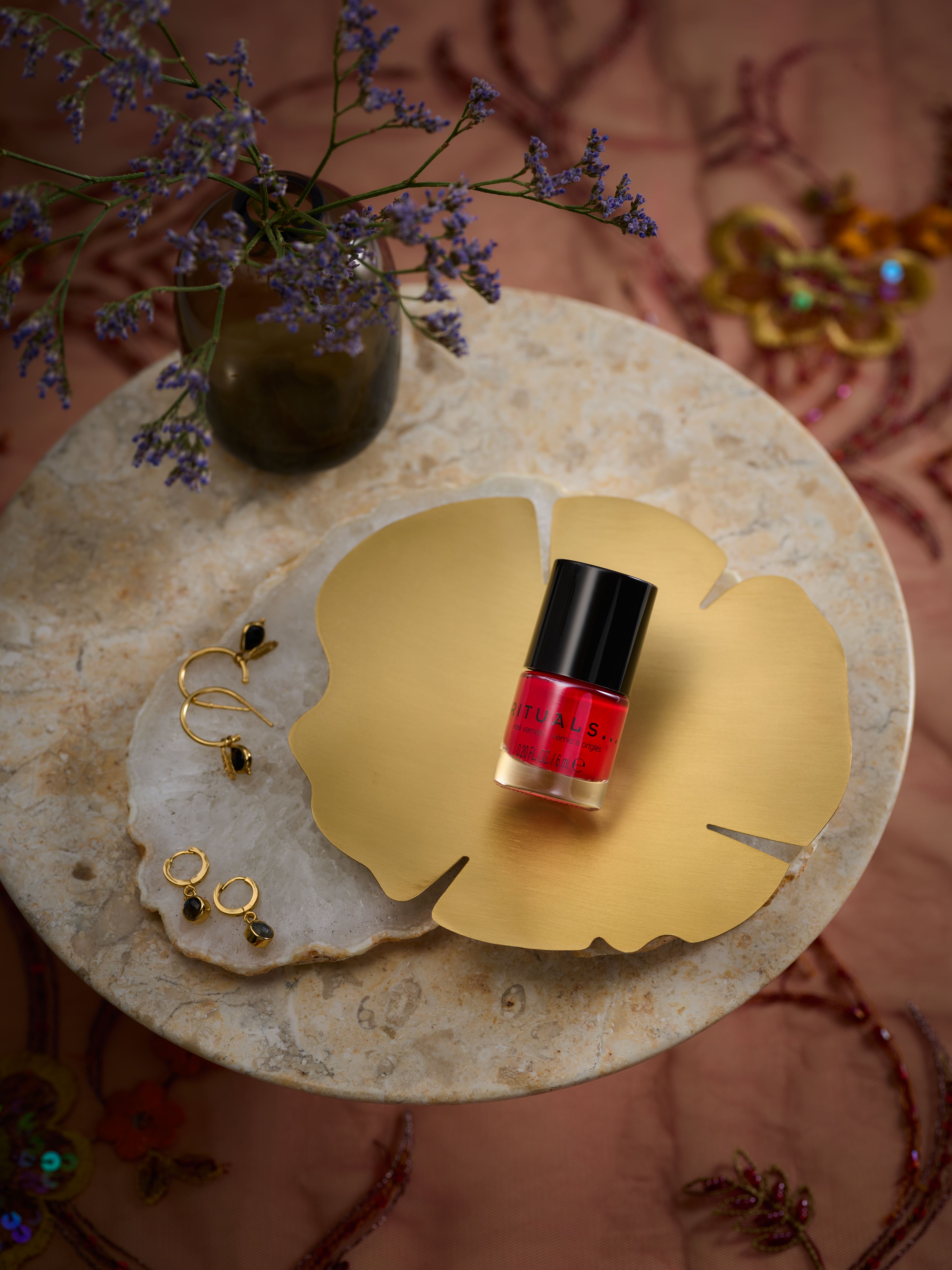 Miracle Nail Polish - Red Fling Lifestyle with Product