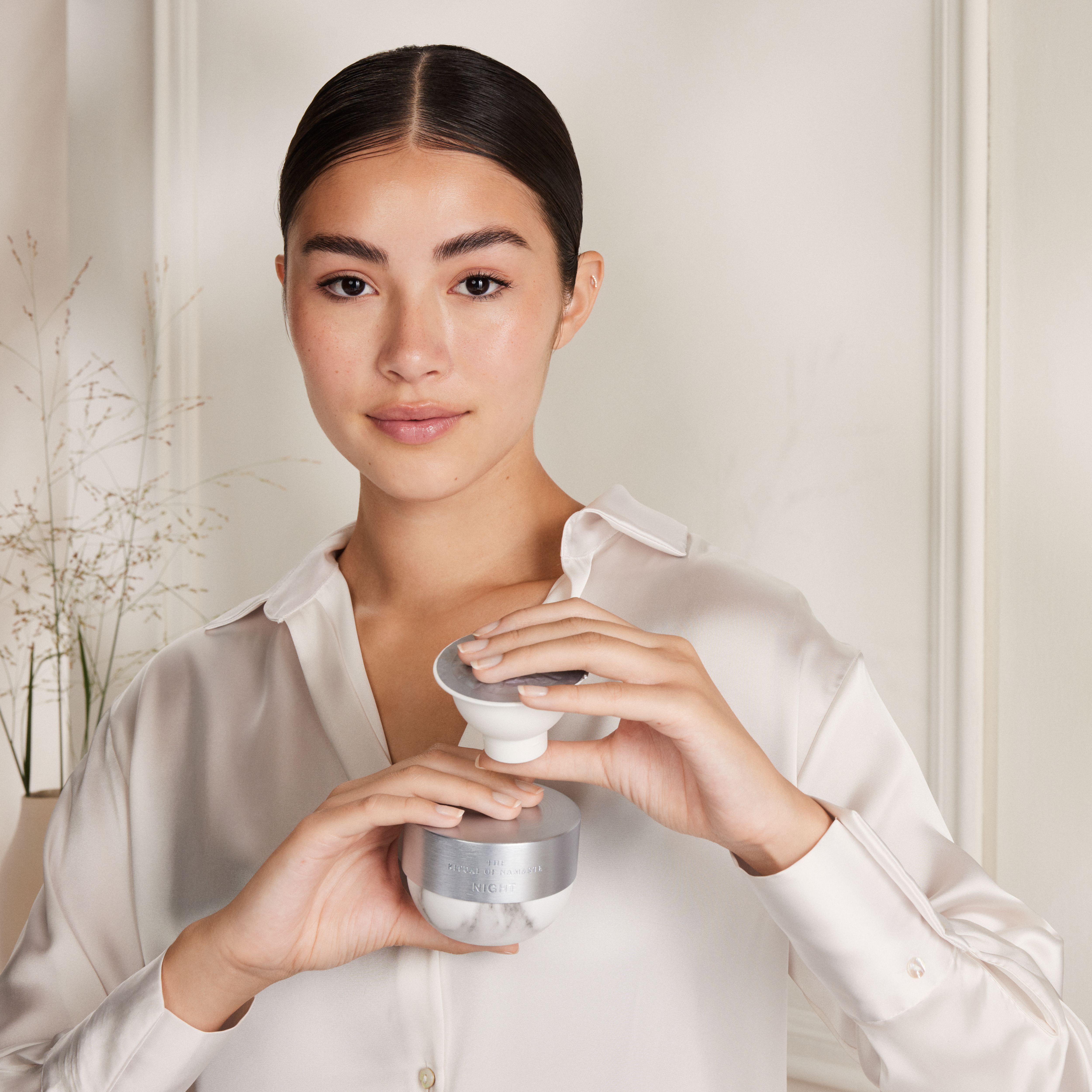 The Ritual of Namaste Hydrating Overnight Cream Refill Lifestyle How to Use