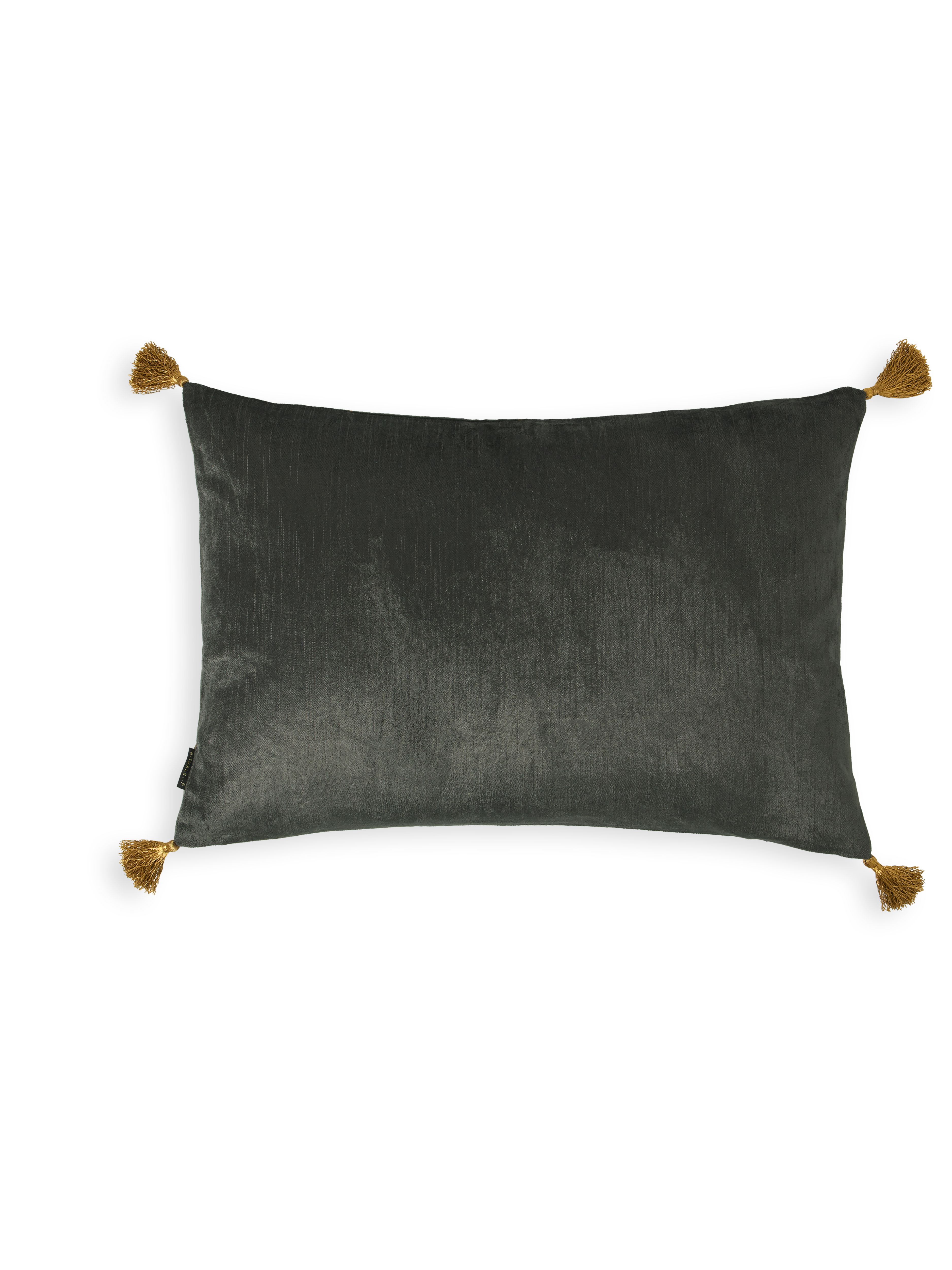 Vellore Cotton Velvet Cushion case 60x40cm Grey Blue