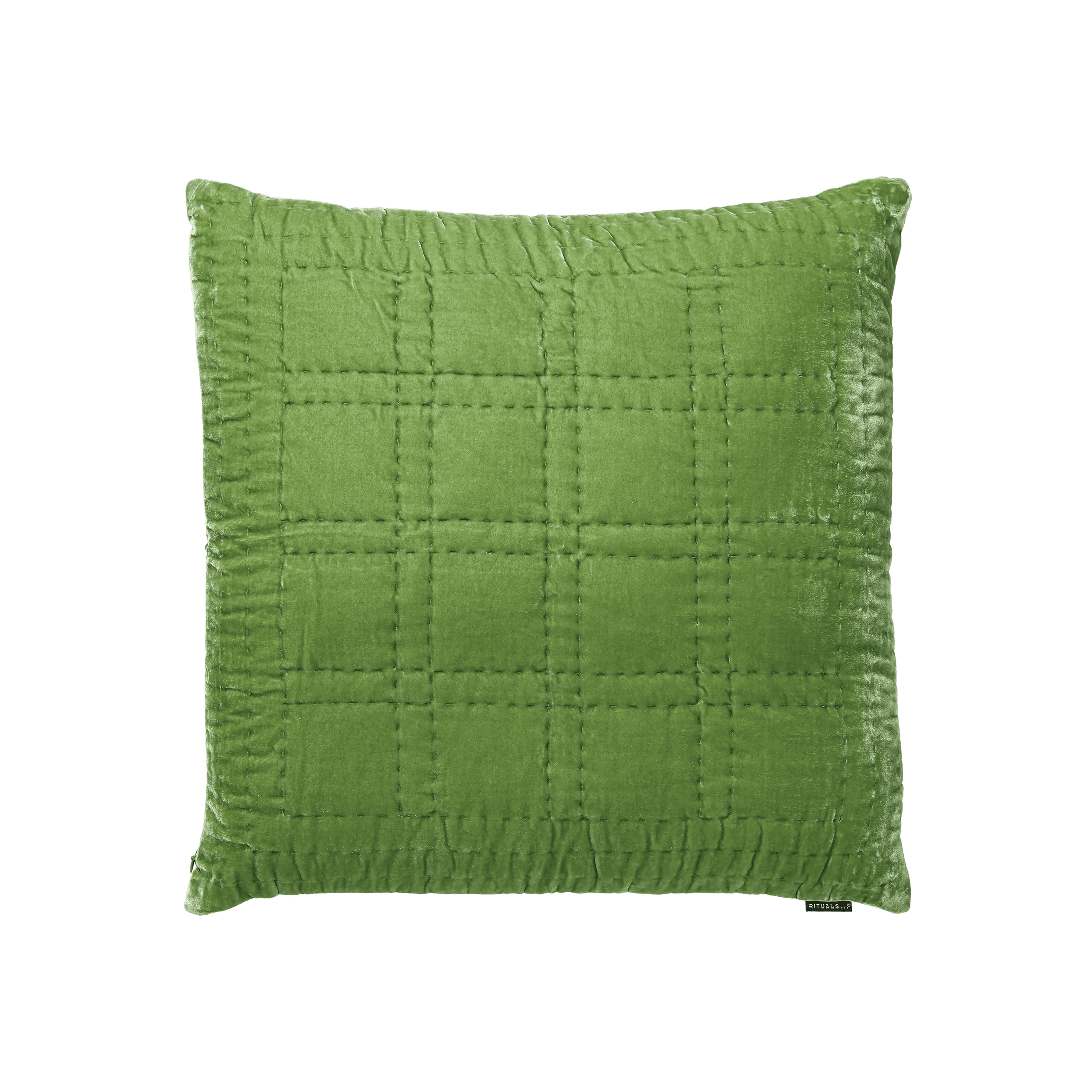 Kissenbezug aus Viskose, Seide und Samt, 50x50 cm, houseofrituals, Grün, Vorderseite: Viskose 82 %, Seide 18 %
Rückseite: Viskose 70 %, Seide 30 %, RITUALS