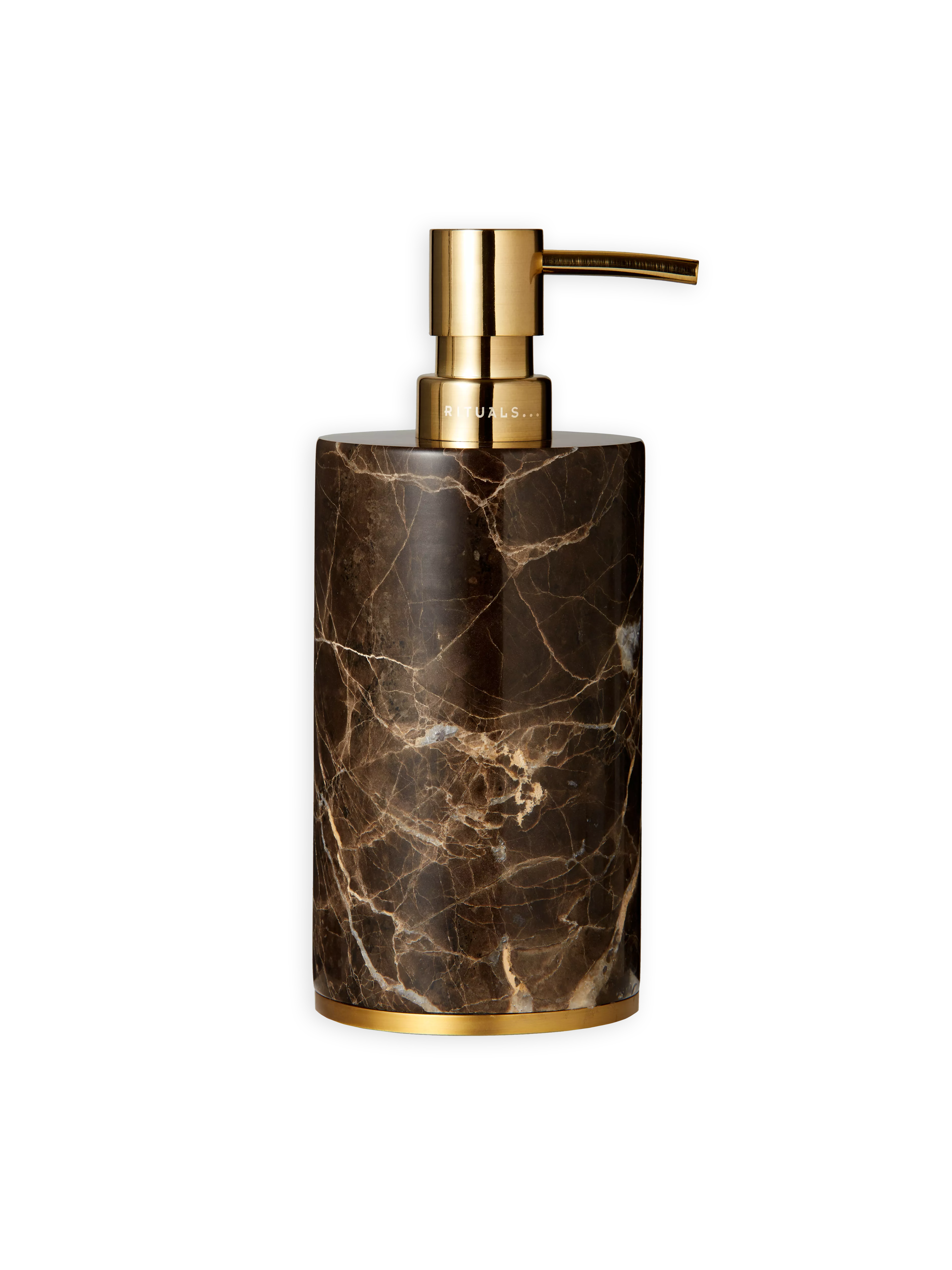 Dozownik do mydła Dedaine brązowy marmur, houseofrituals, Brown, 85% Marble, 10% Acrylonitril butadieen styreen, 5% Zink Alloy, RITUALS