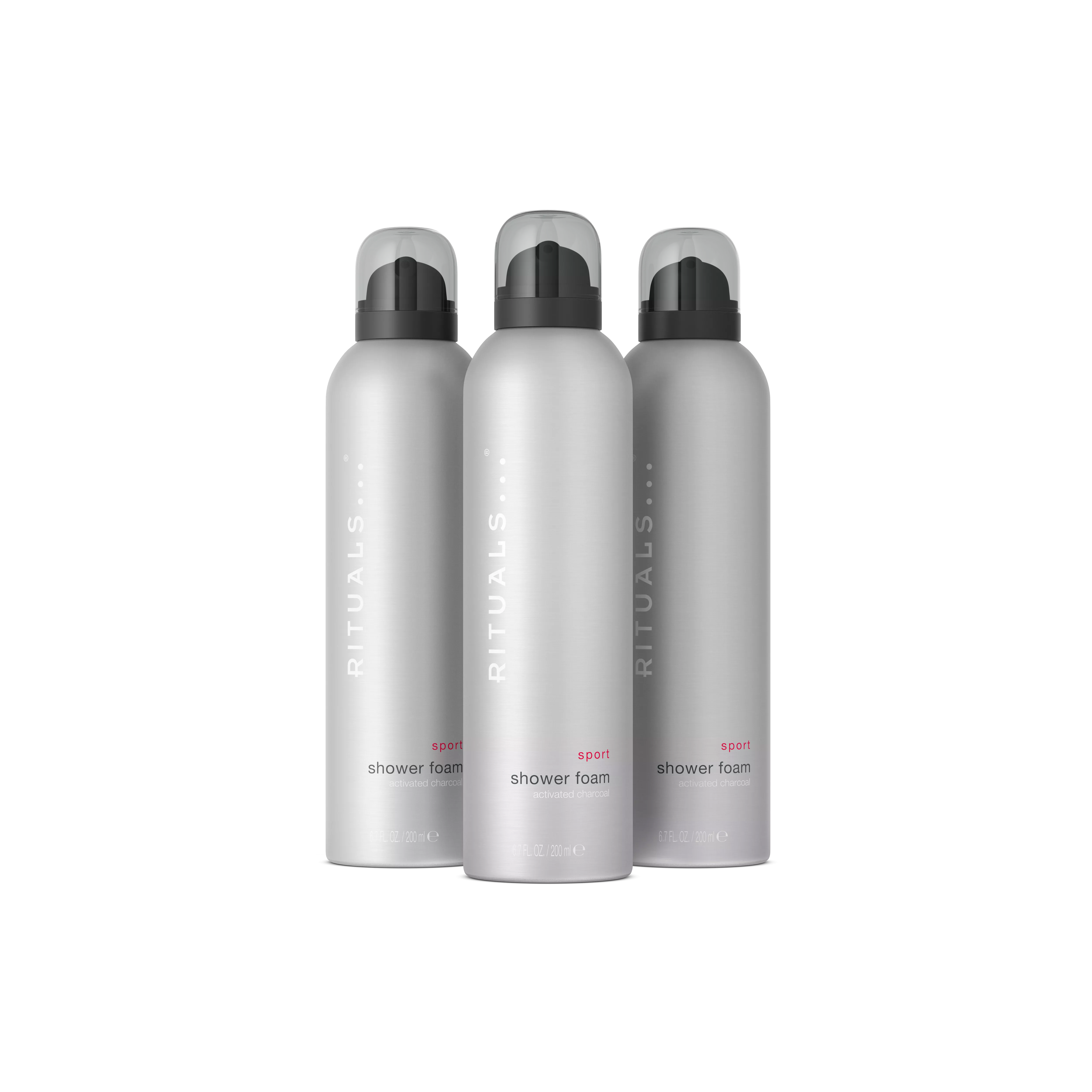 Set aus 3 x Duschschaum, sport, Grey, 600 ml, RITUALS