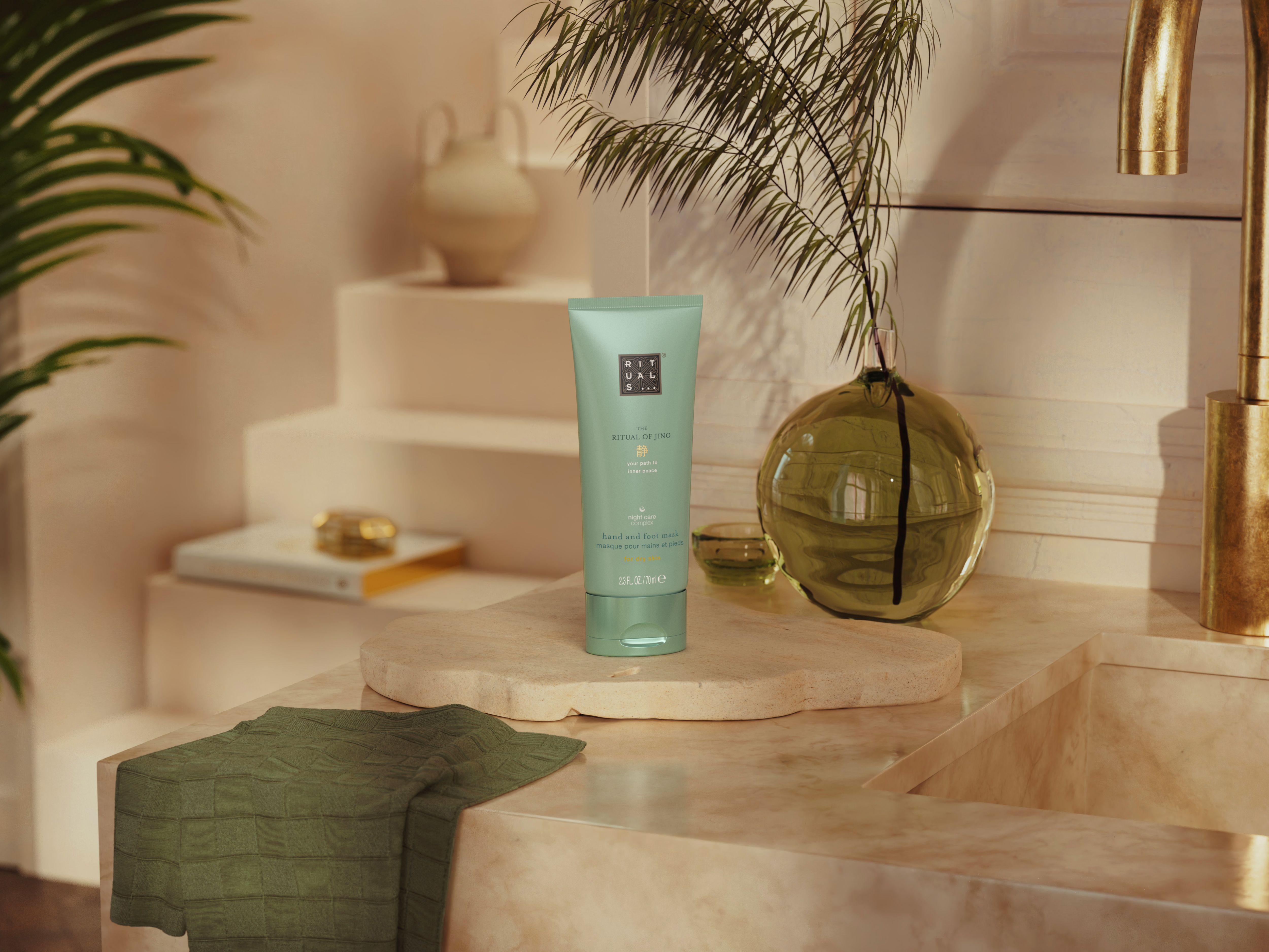 hand and foot overnight mask, jing, Green, 70 ml, RITUALS