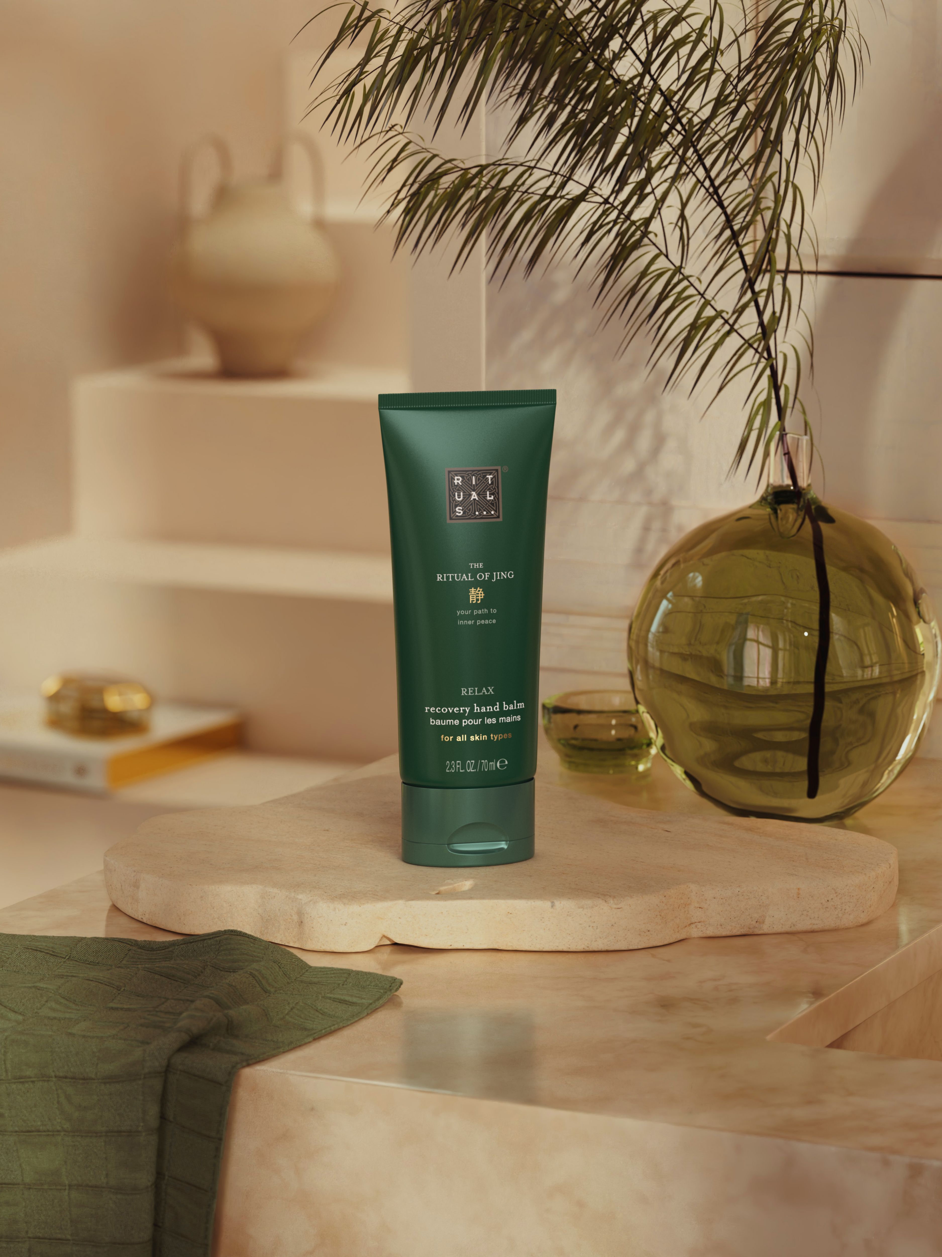 The Ritual of Jing Hand Balm Lifestyle with Product