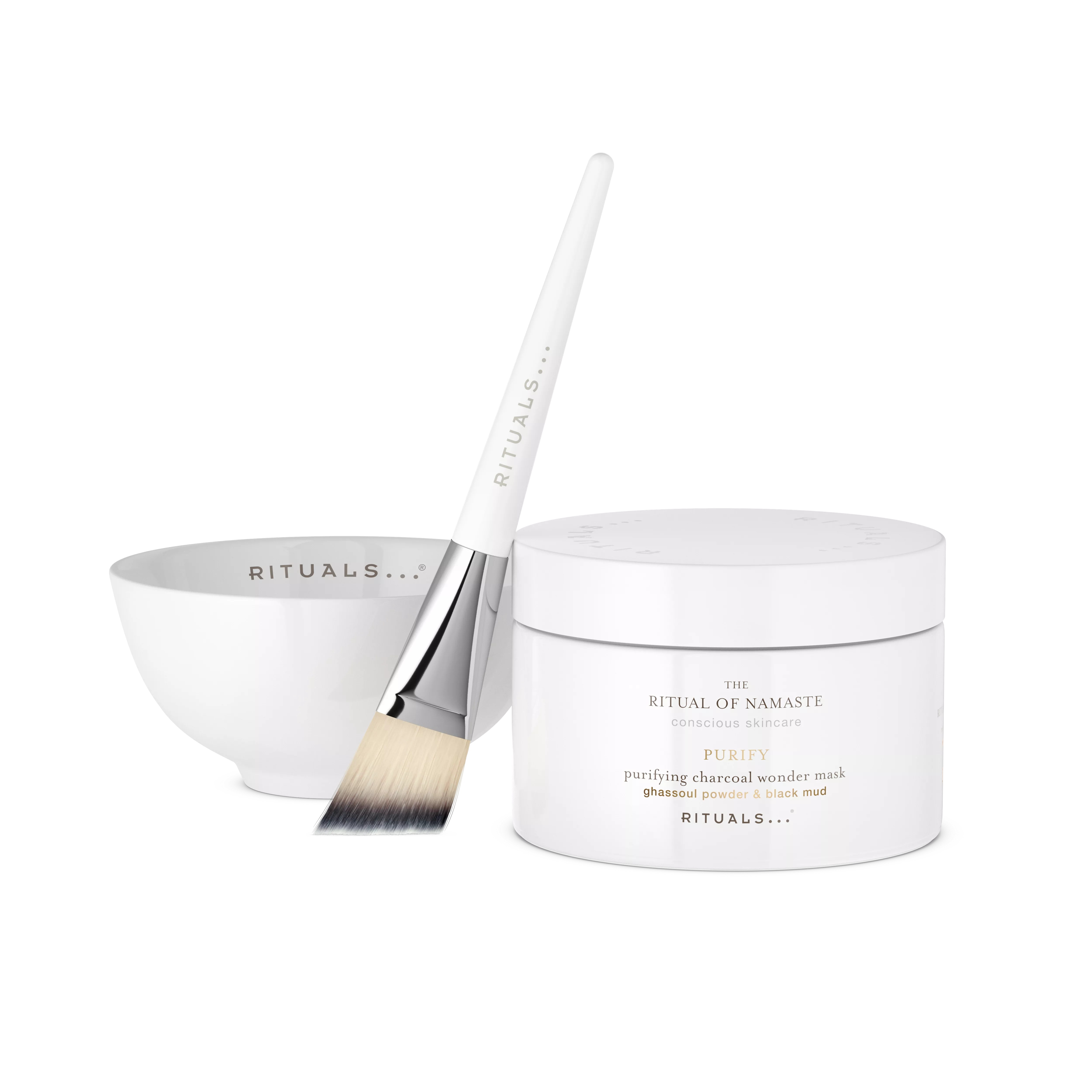 почистваща маска за лице с въглен, namaste, Бял, 70 gr, RITUALS