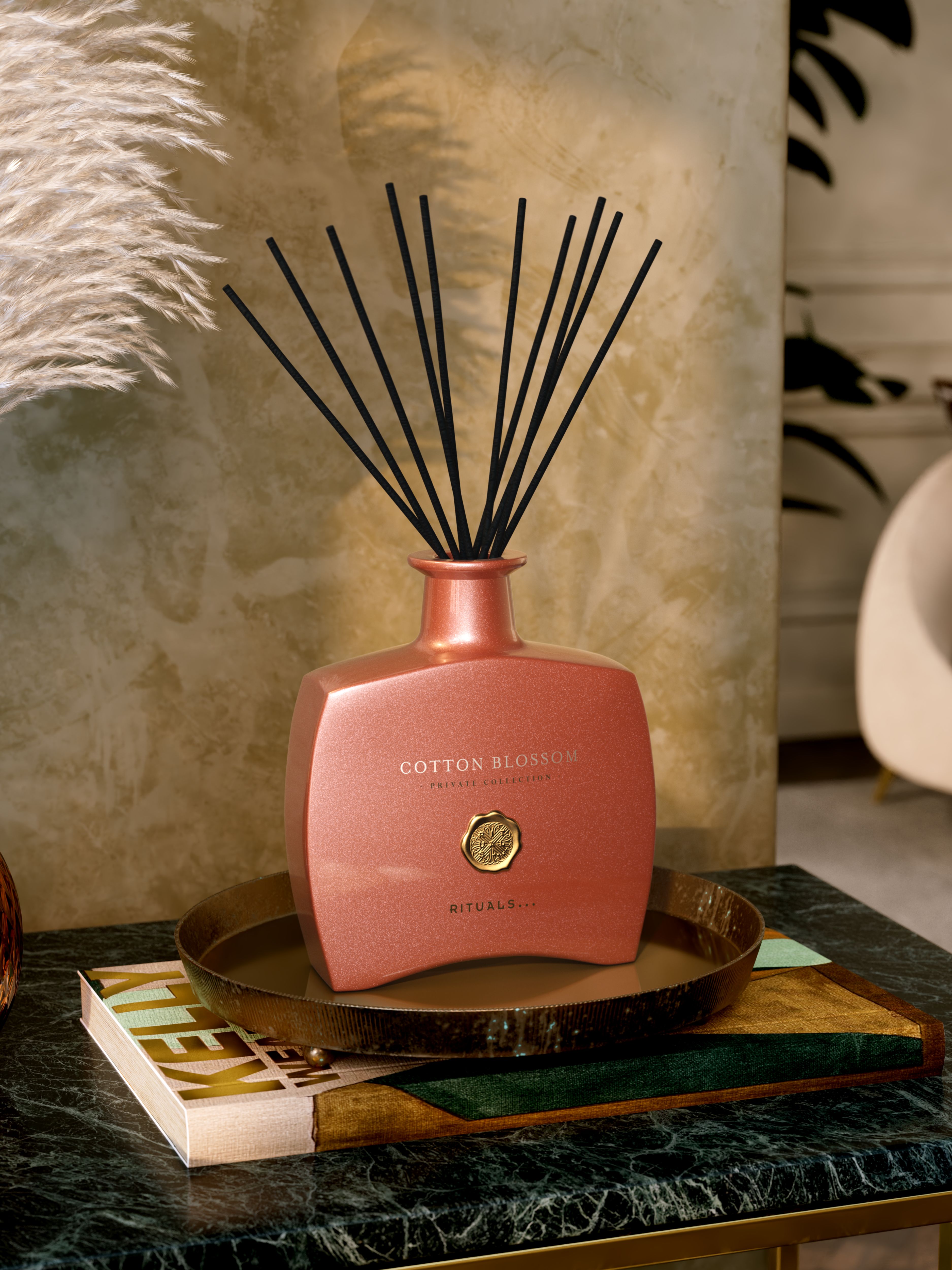 Cotton Blossom Fragrance Sticks Lifestyle with Product