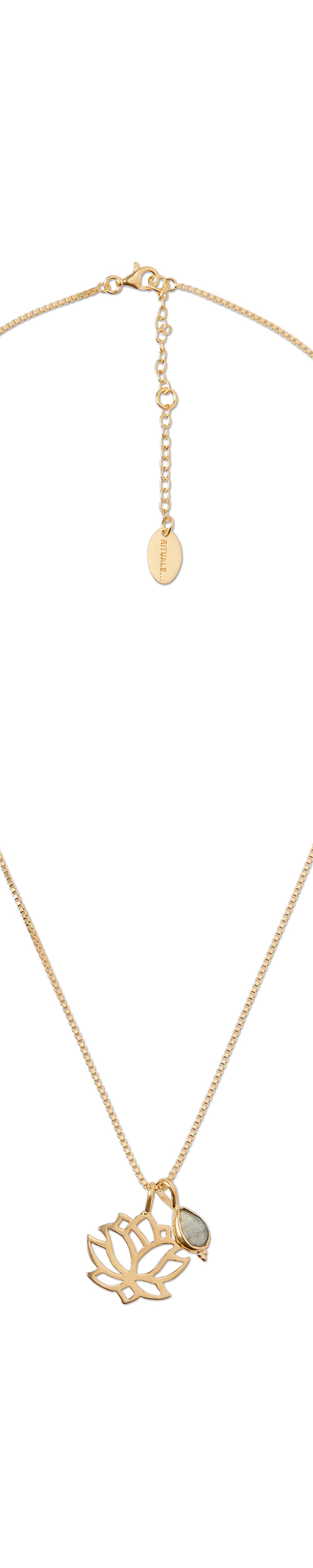 Gold-plated necklace with Rituals labradorite from the House of Rituals line – vue 4