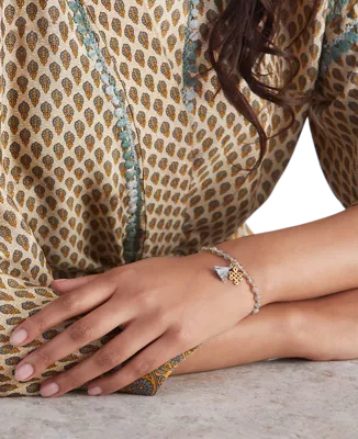 vergulde armband met edelsteen