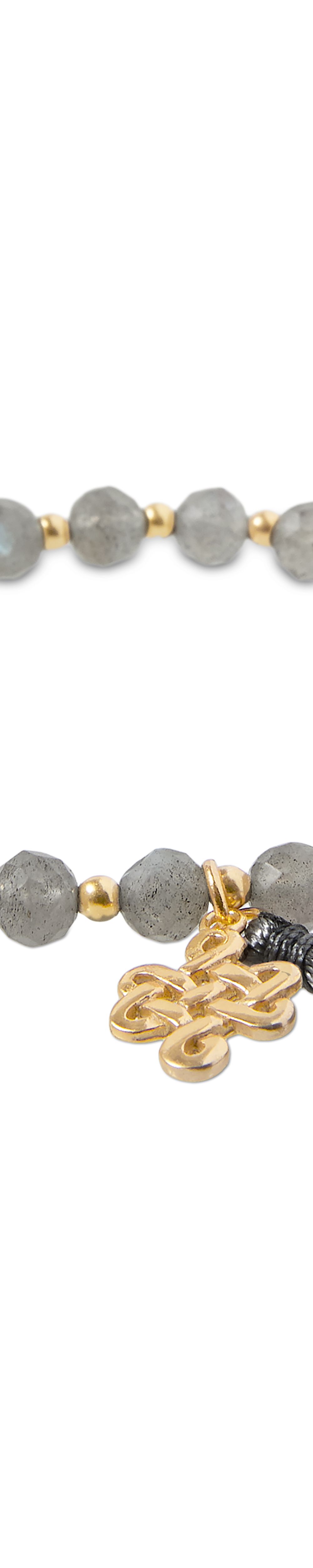 Gold plated bracelet with labradorite – vue 4