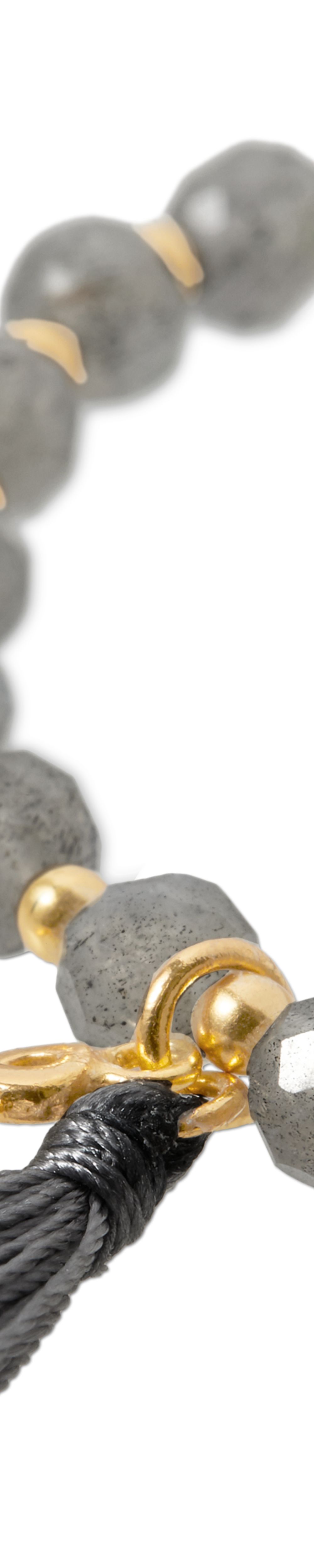 Gold plated bracelet with labradorite – vue 5