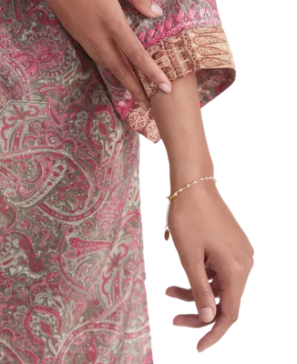 braccialetto con pietre preziose placcato in oro