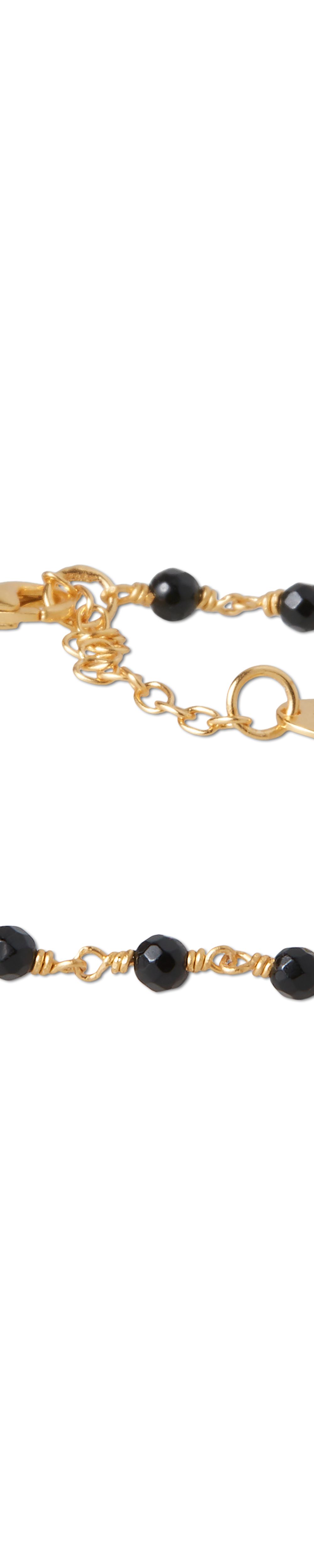Gold plated bracelet with black onyx – vue 5