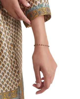 gold plated bracelet with gemstones