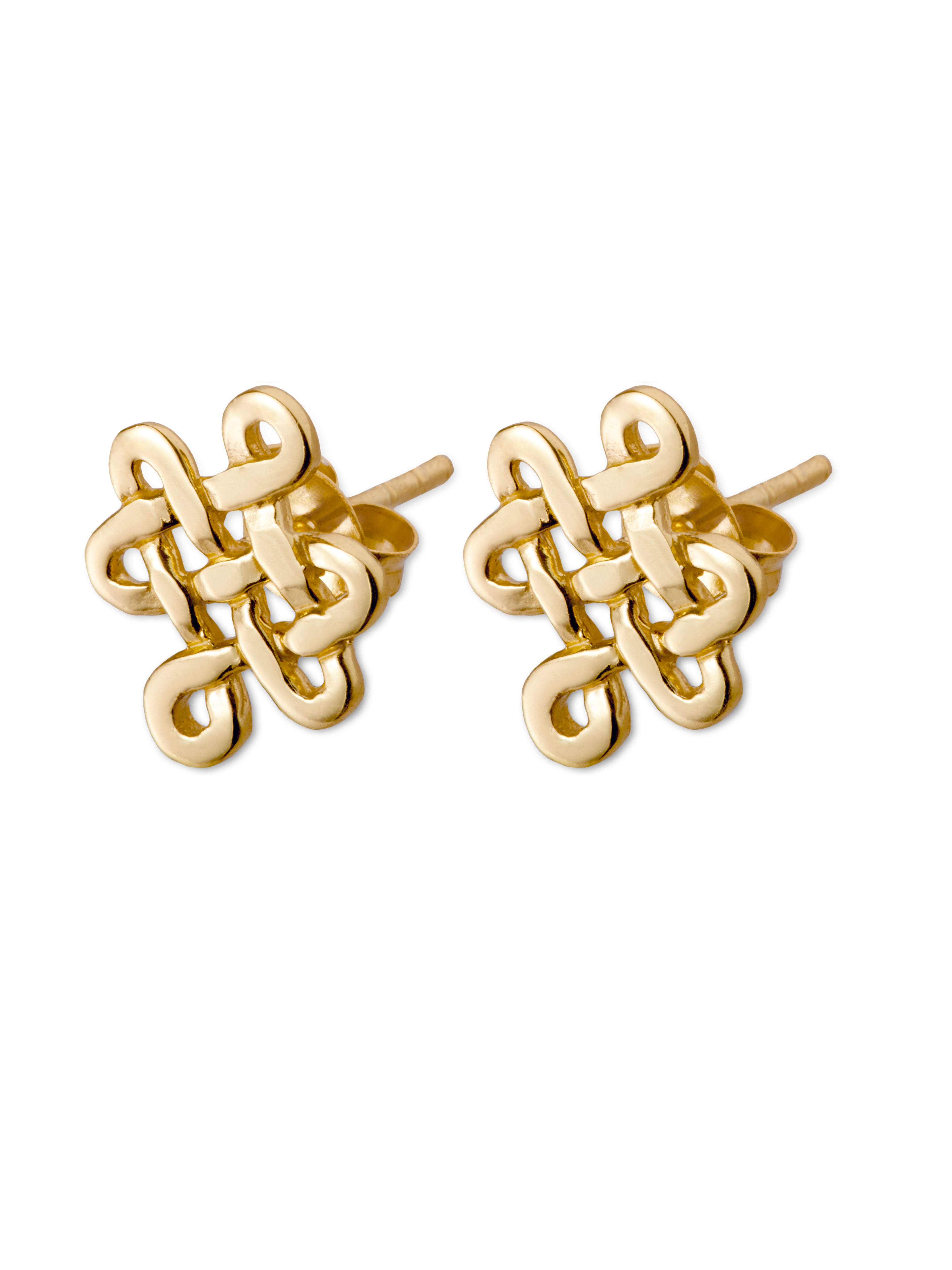 Infinity Stud Earrings Gold Plated