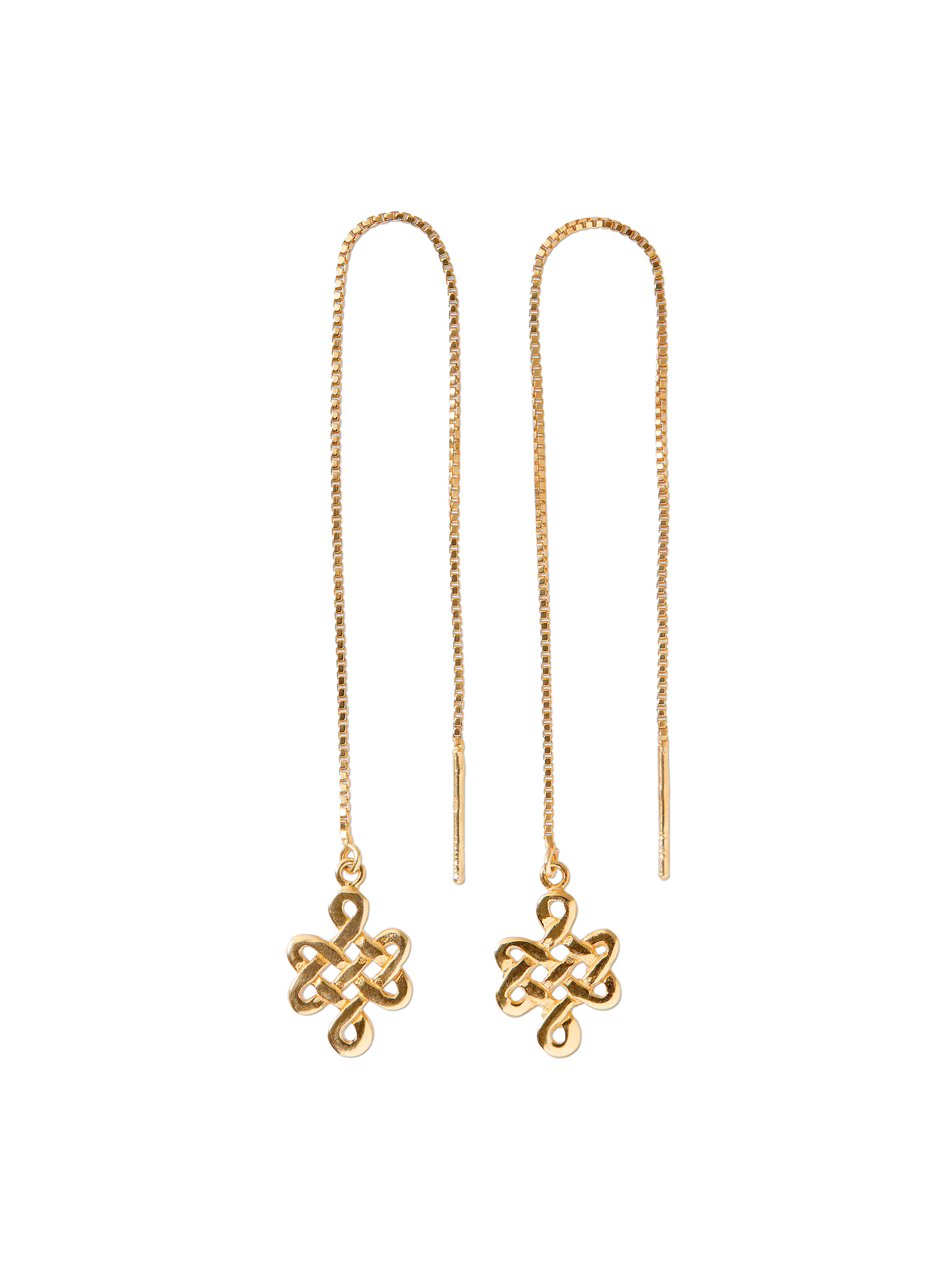 Infinity Chain Earrings Gold Plated