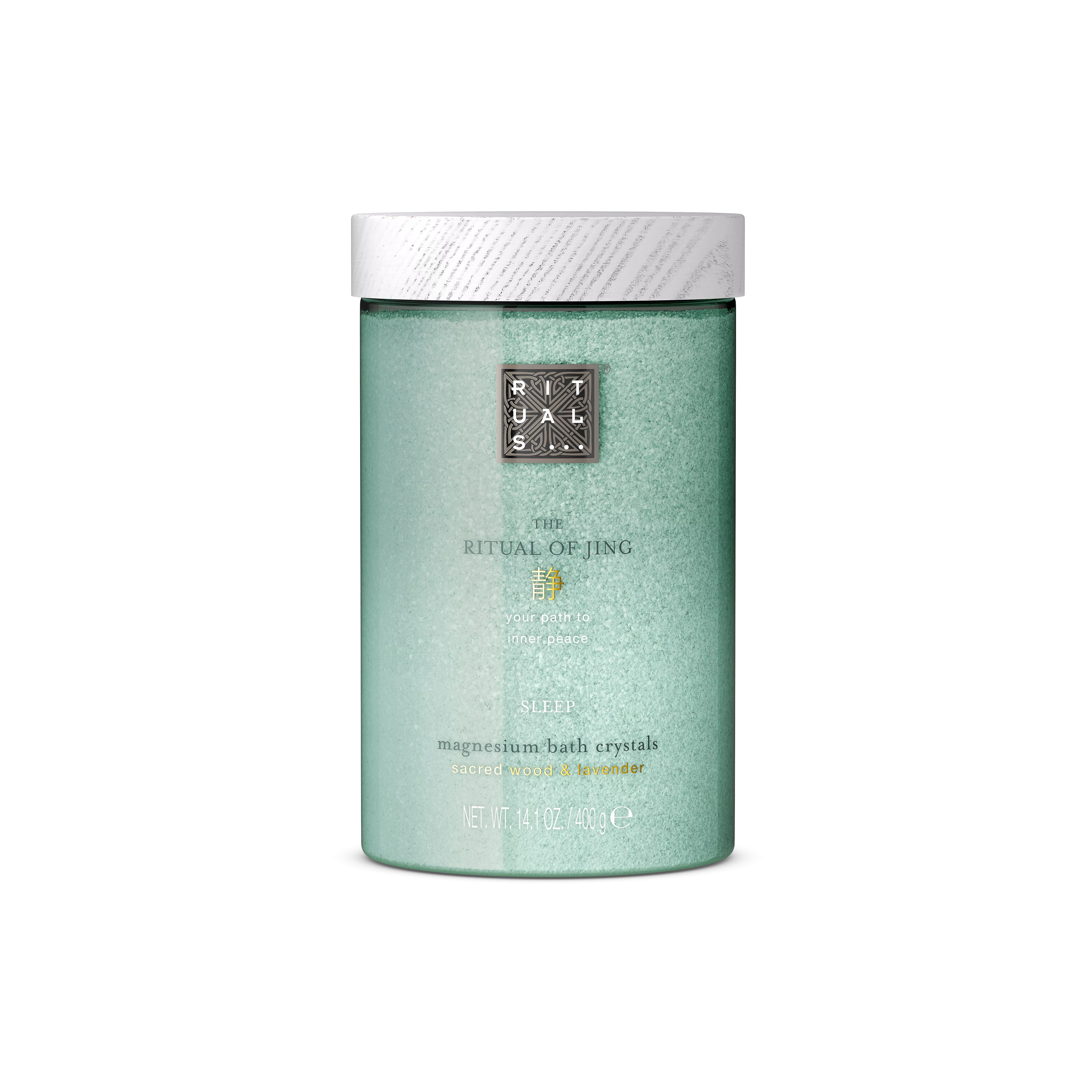 cristale de baie cu magneziu pentru relaxarea mușchilor, jing, Verde, 400 gr, RITUALS