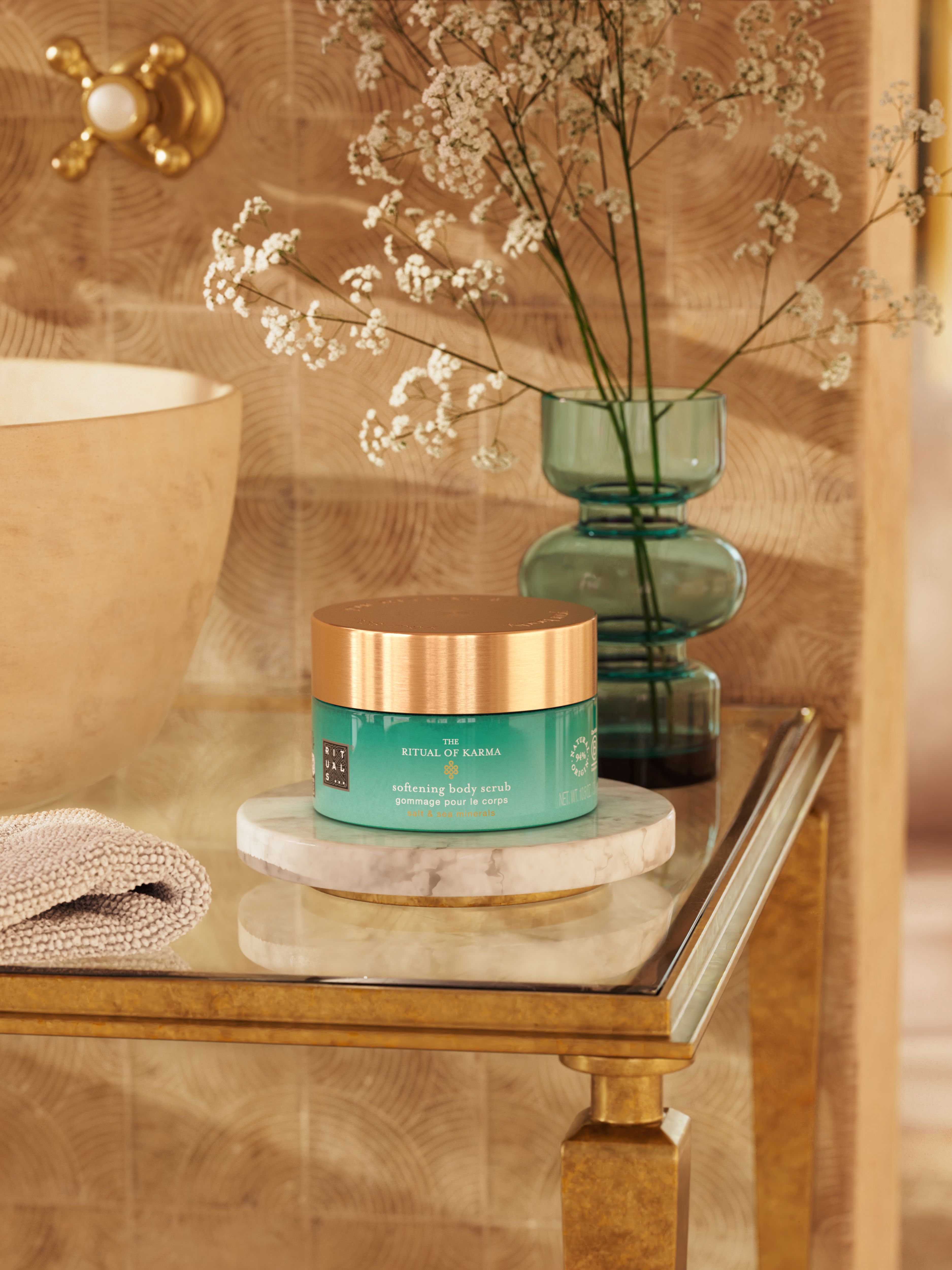 The Ritual of Karma Body Scrub Lifestyle with Product