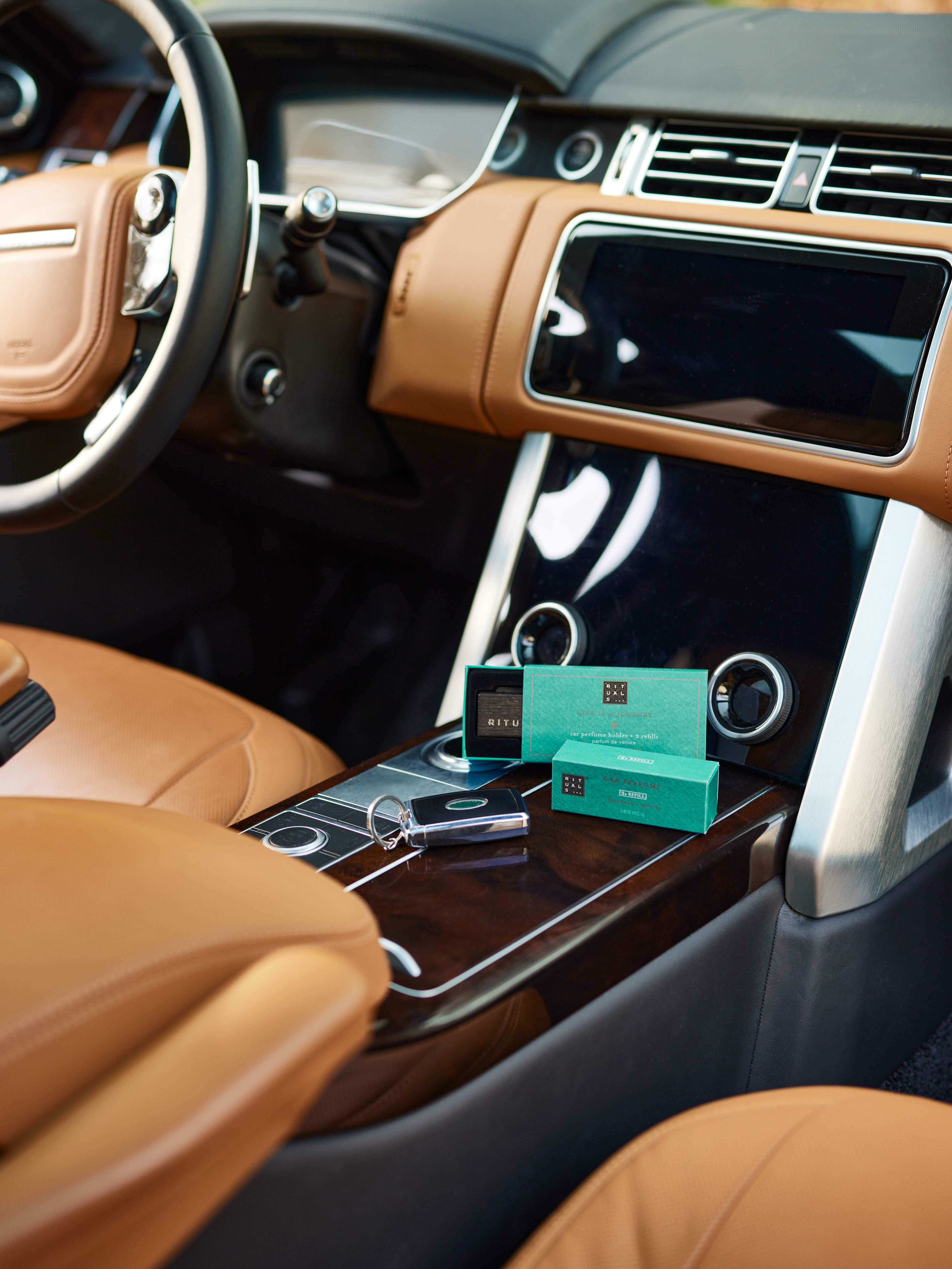 The Ritual of Karma Car Air Freshener Lifestyle with Product