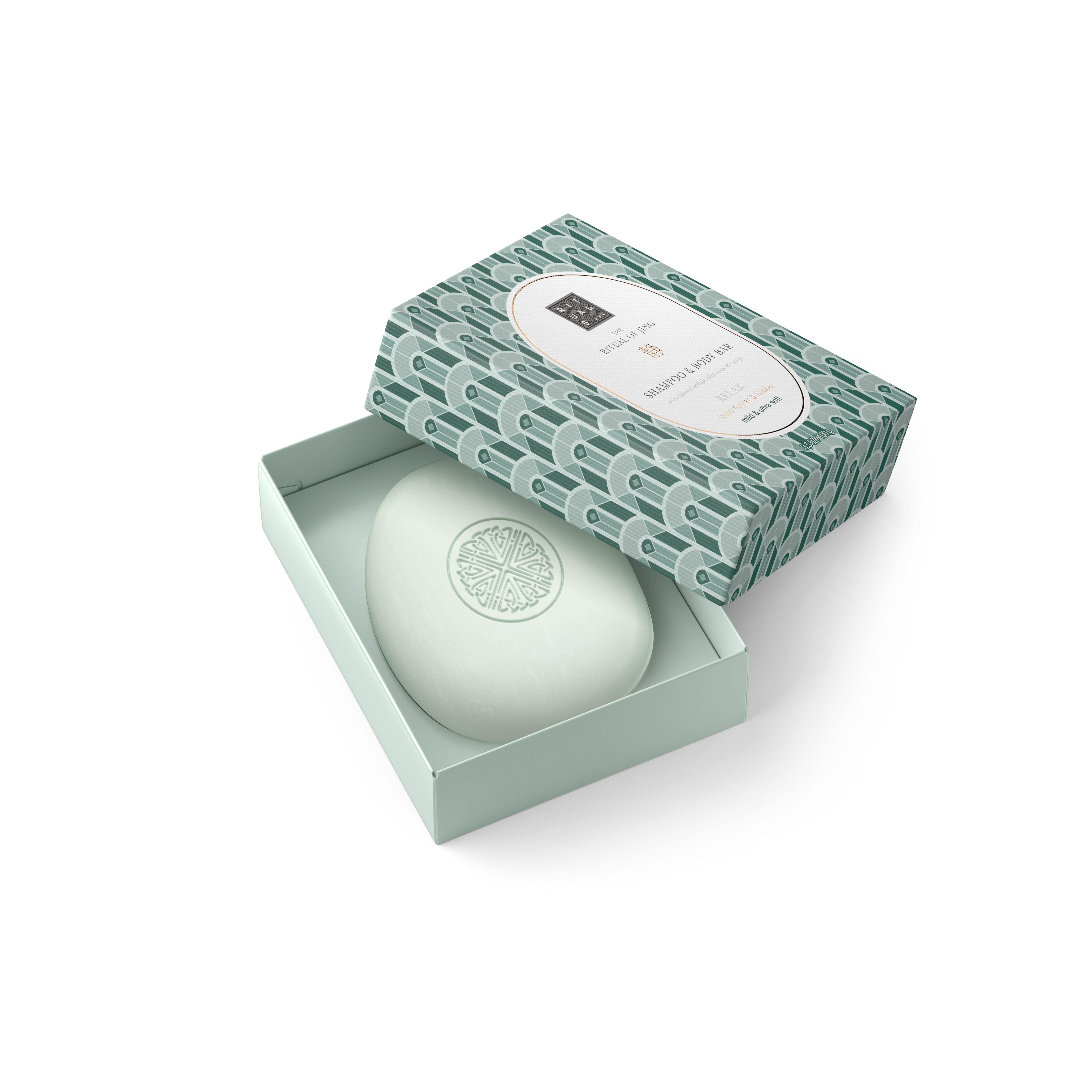 soap free shampoo & body bar, The Ritual of Jing, Green, 100 gr, RITUALS